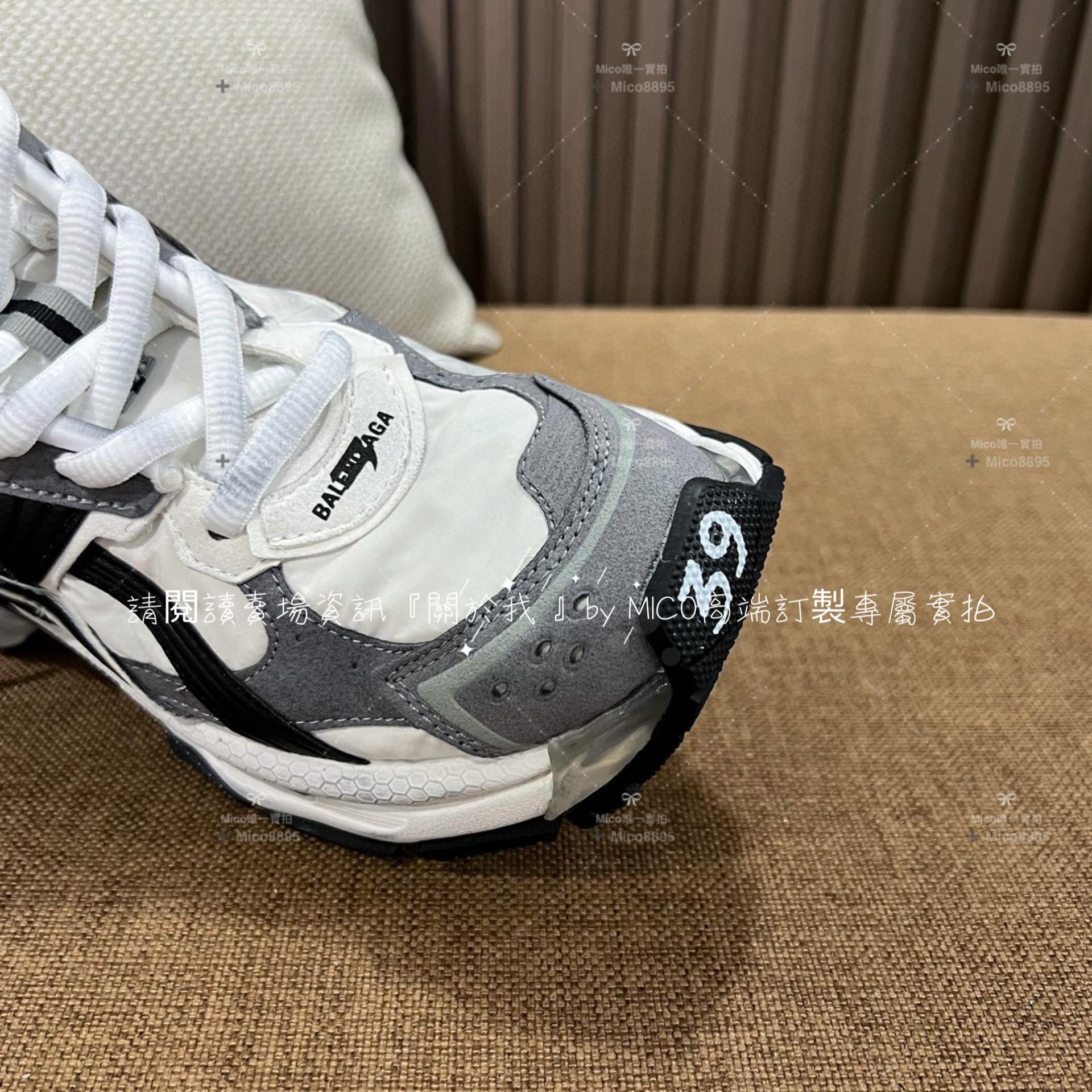 Balenciaga 23新款 Runner系列 灰白色 老爹鞋 情侶款 情侶鞋 35-46 （男碼備註）