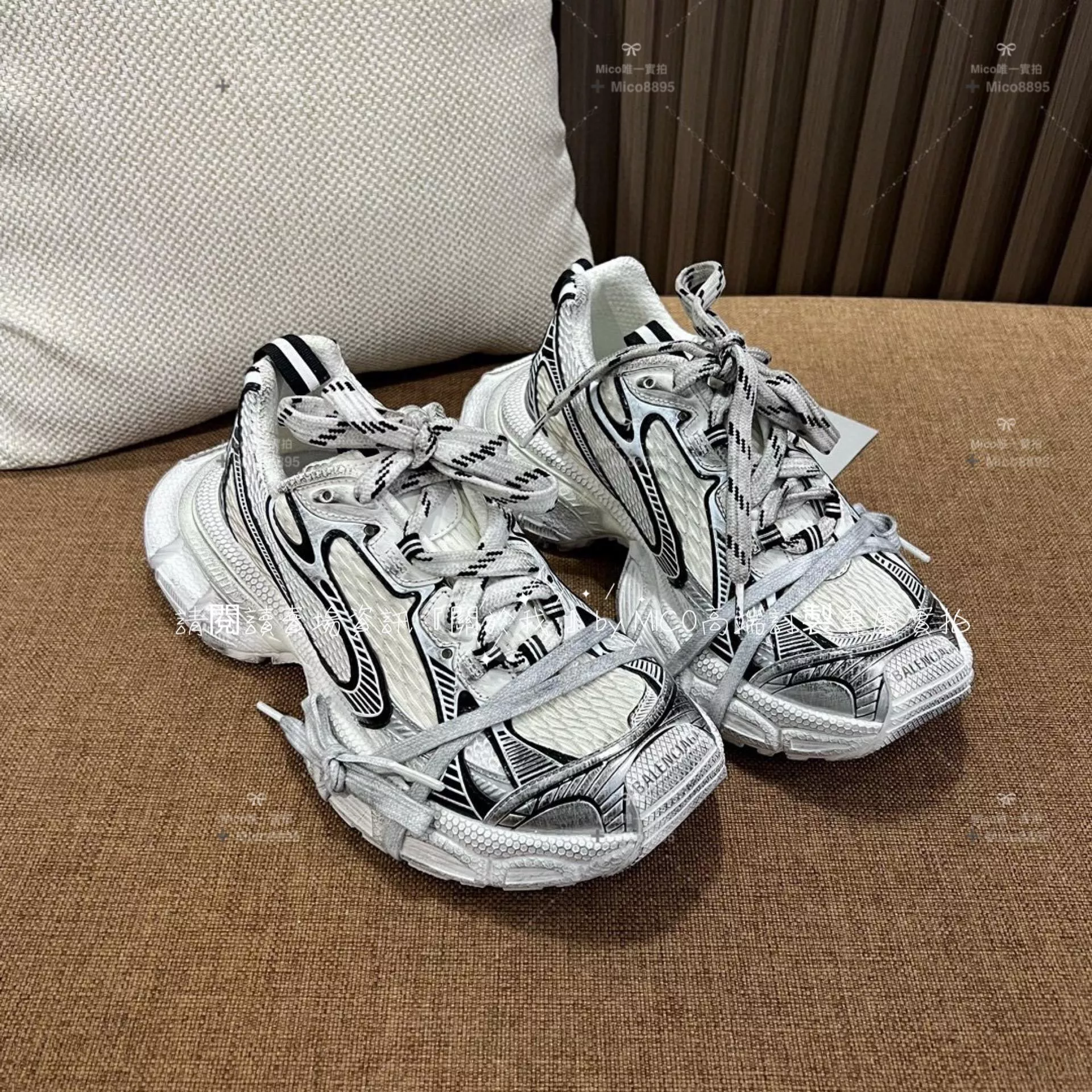 Balenciaga 3XL系列 黑白拼色 百搭老爹鞋 情侶款 情侶鞋 35-46 （男碼備註）