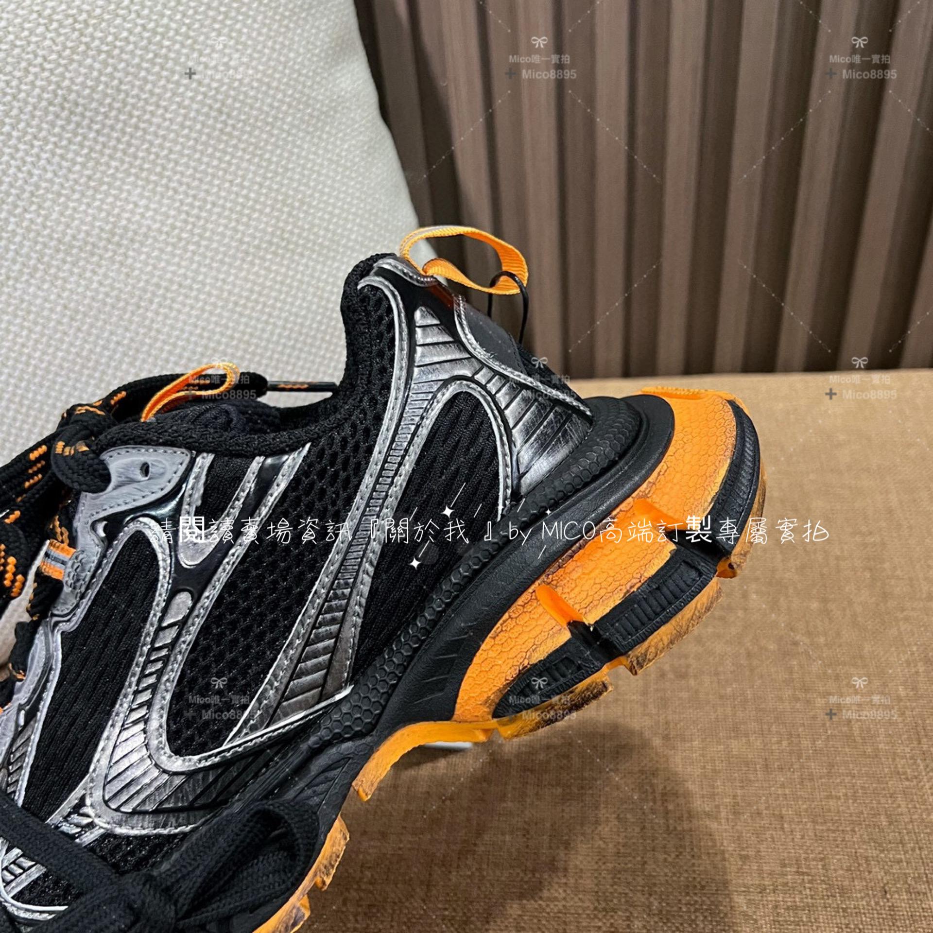 Balenciaga 3XL系列 黑橘子配色 老爹鞋 情侶款 情侶鞋 35-46 （男碼備註）