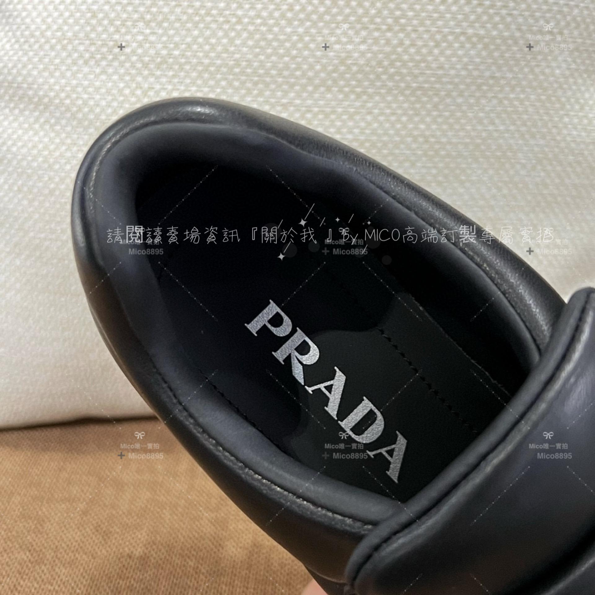 PRADA 厚底增高樂福鞋 麵包鞋 底厚6cm 個性小姊姊必備款 尺碼35-39