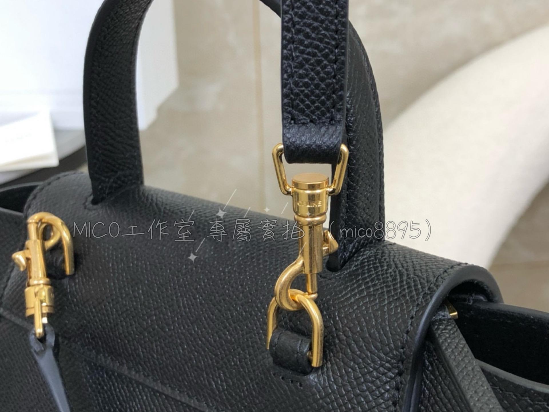 celine belt pico mini鯰魚包 黑/16cm 可調節肩帶 斜背包