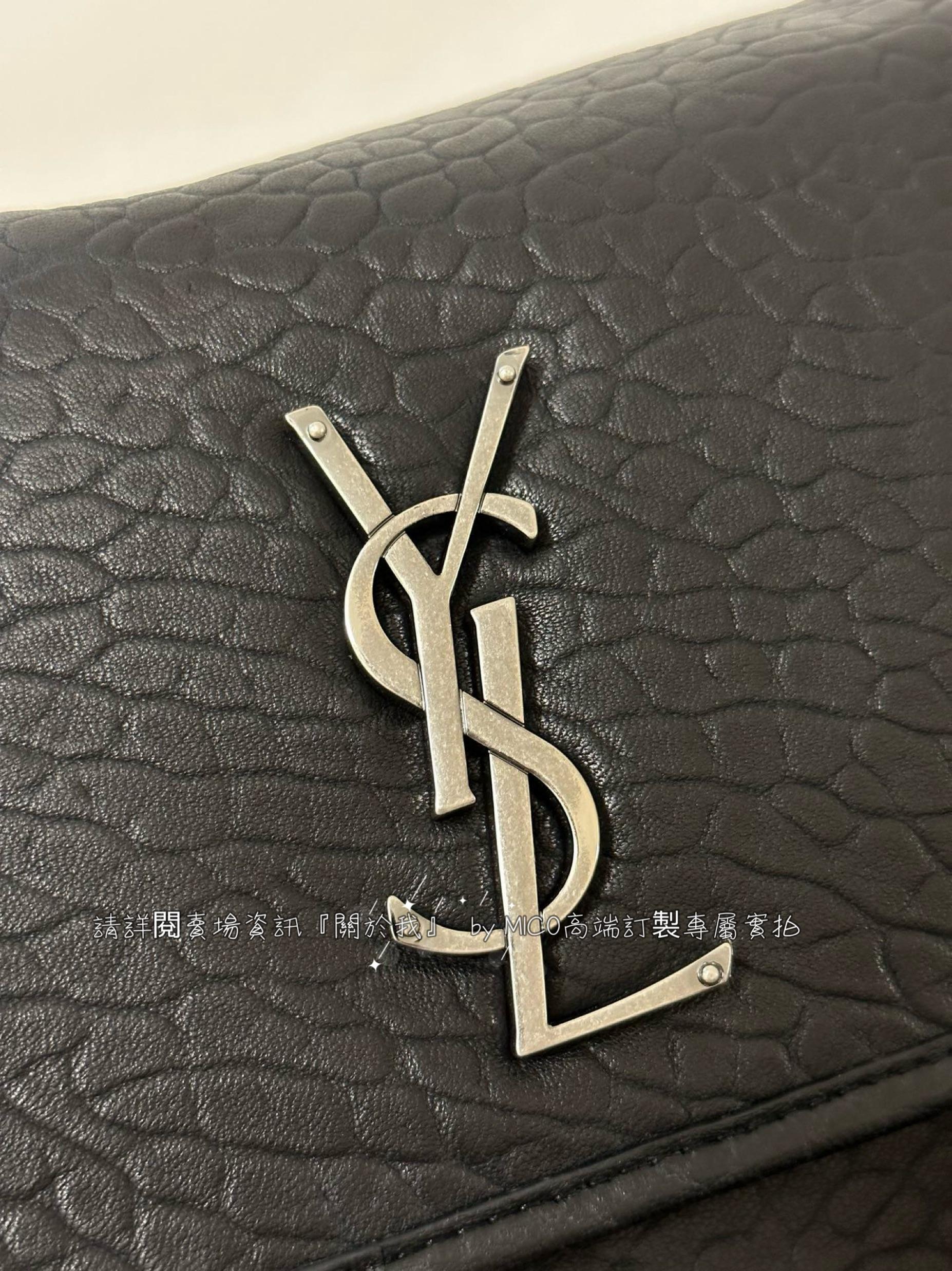 YSL 聖羅蘭 Niki 28cm 最新羊皮大象紋 羊皮金屬做舊Logo