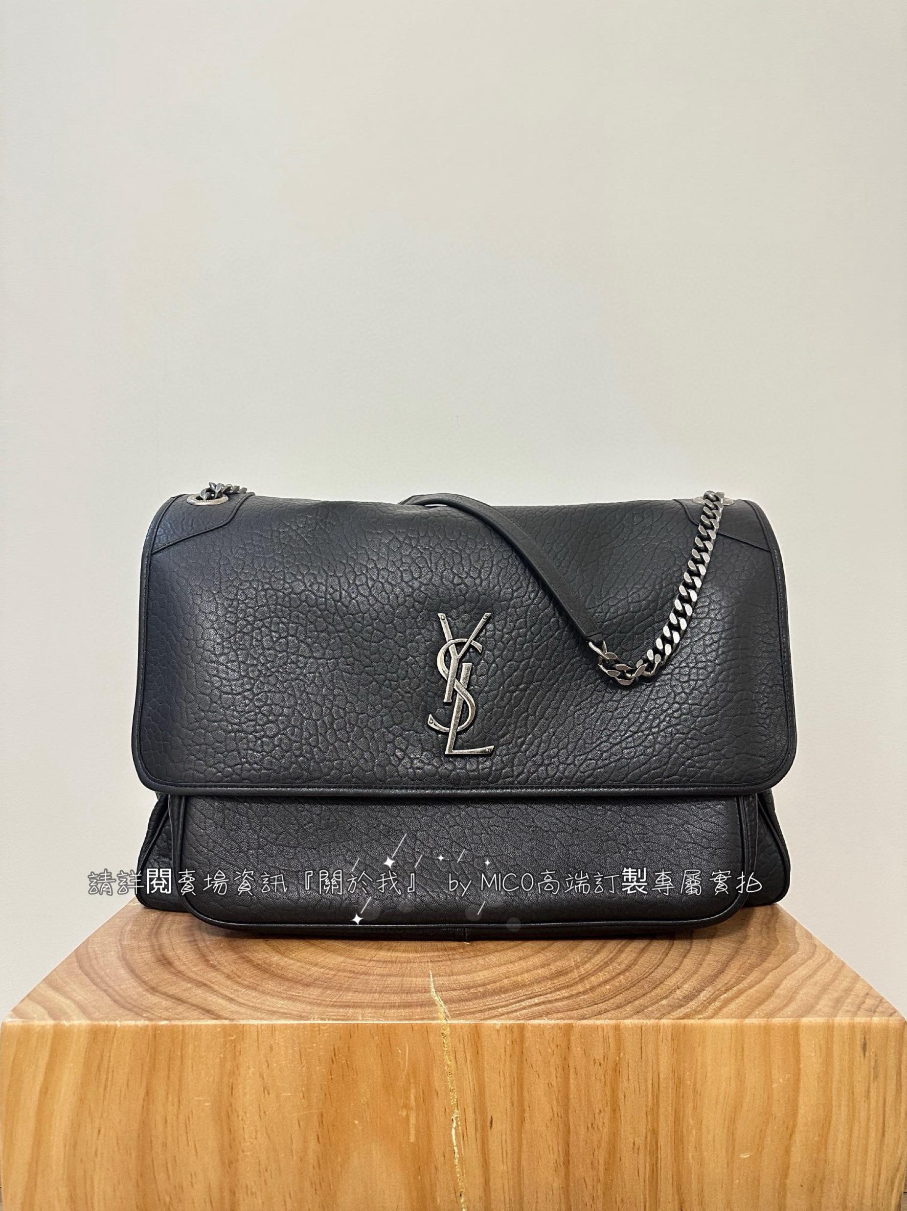 YSL 最新 超大尺寸 Oversize Niki 羊皮材質大象紋 47cm