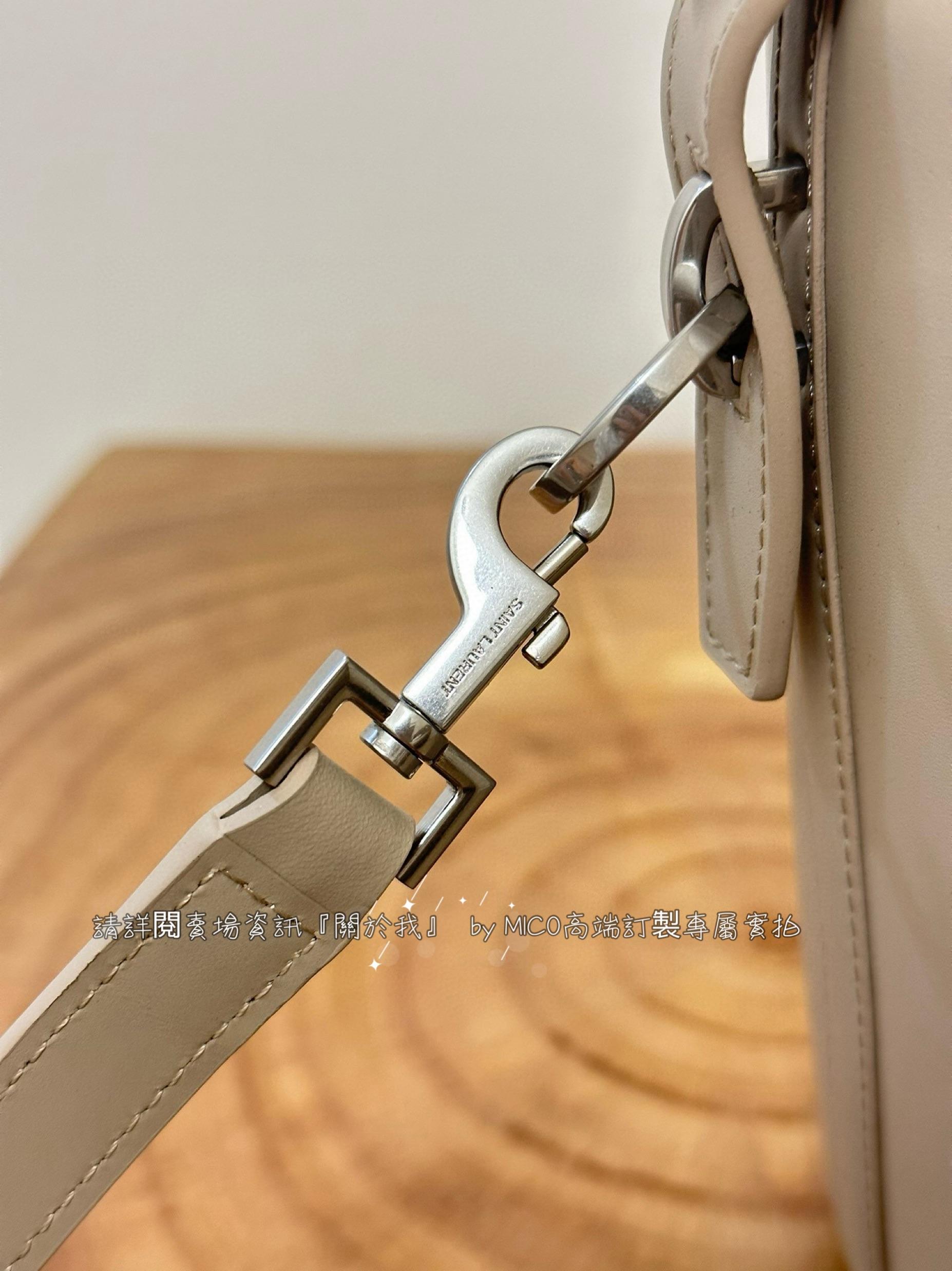 YSL Le37 Hobo 米灰色 迷你水桶包 尺寸15×13×6cm