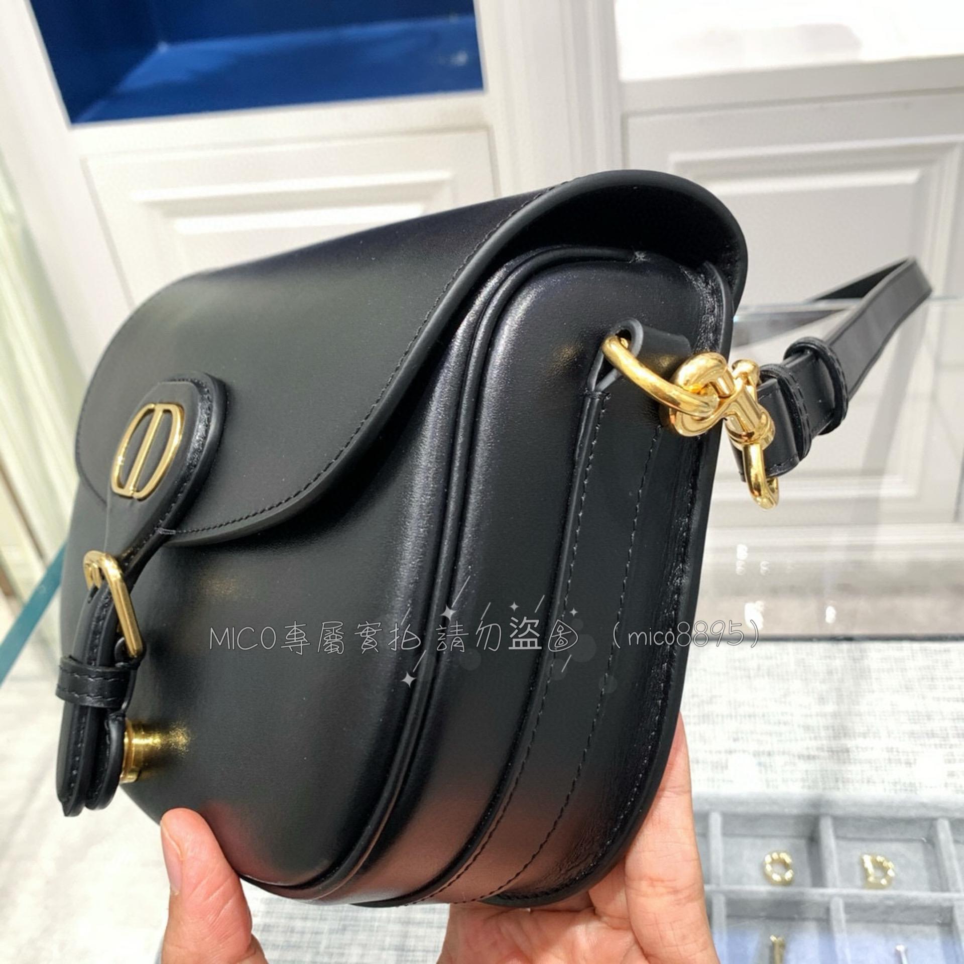 Dior CD 中號/黑色 Bobby肩背包 可調節肩帶 22cm