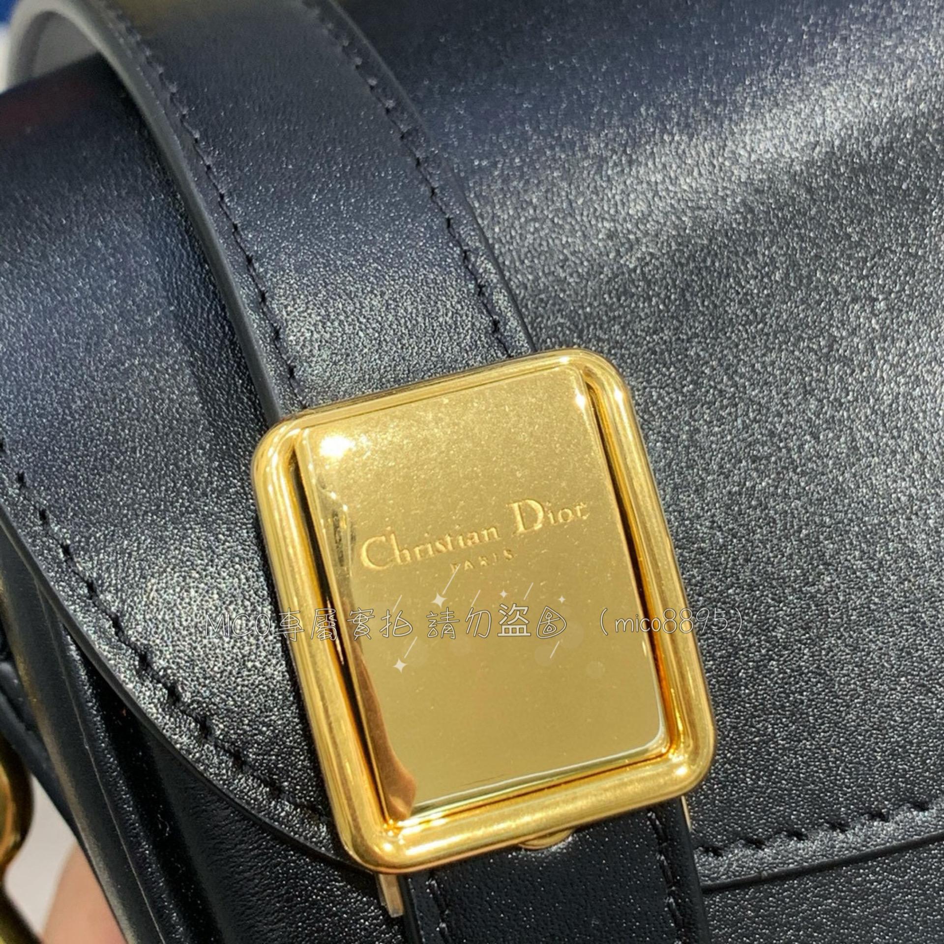 Dior CD 中號/黑色 Bobby肩背包 可調節肩帶 22cm