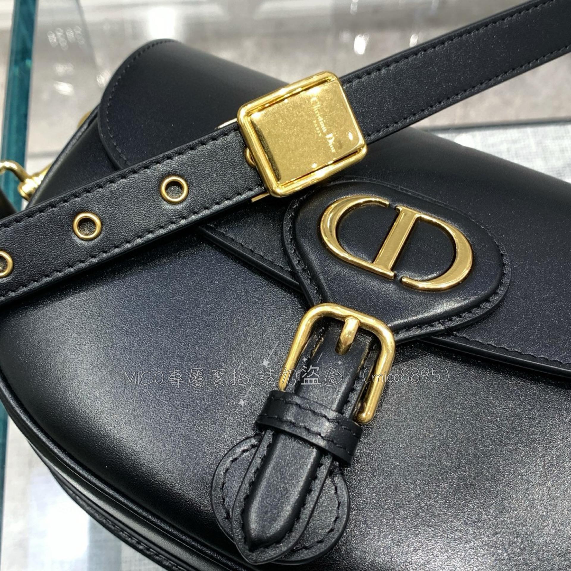 Dior CD 中號/黑色 Bobby肩背包 可調節肩帶 22cm