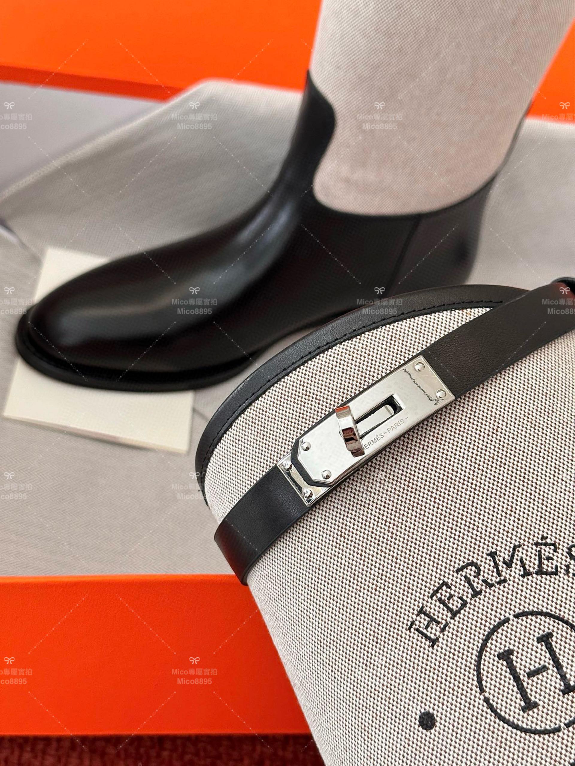 Hermes 秋冬新品Kelly Jumping帆布接拼長靴｜35-40