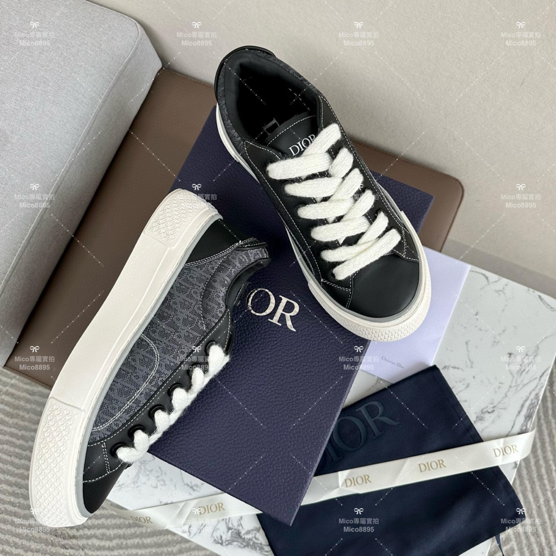 DIOR 黑灰色 Denim Tears聯名合作款 B33系列 情侶款/男鞋/女鞋/SIZE：女款35-40 男款39-45  