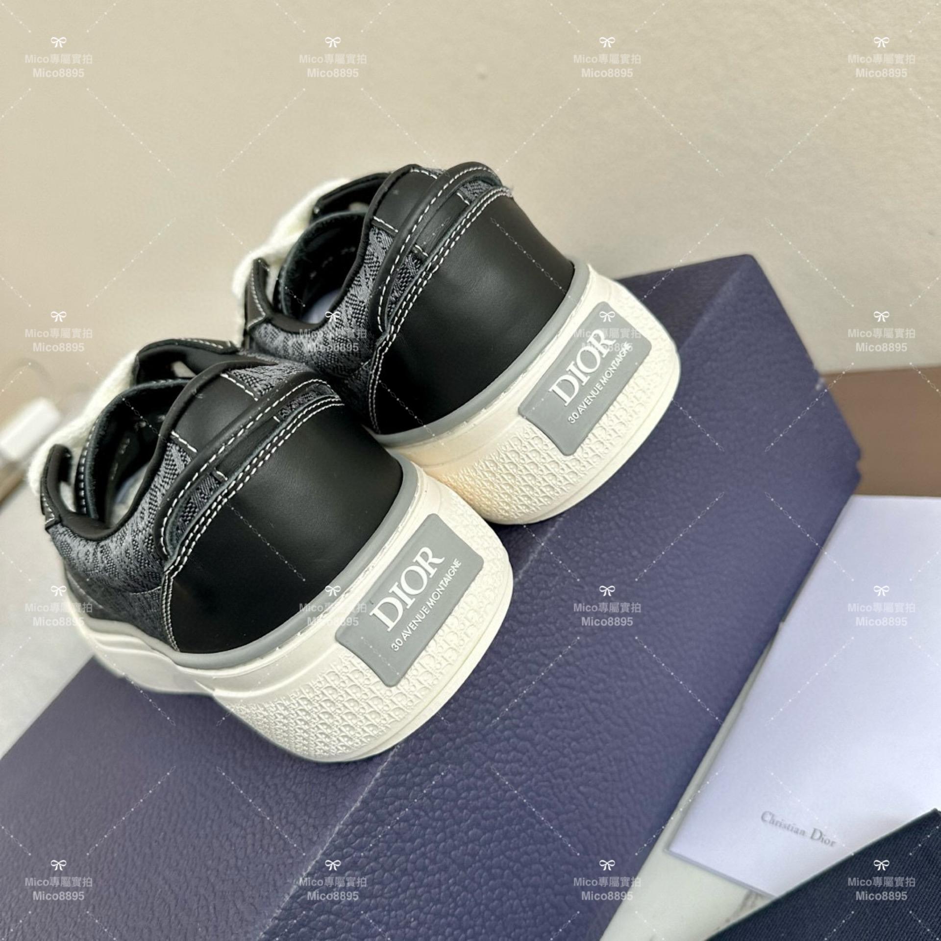 DIOR 黑灰色 Denim Tears聯名合作款 B33系列 情侶款/男鞋/女鞋/SIZE：女款35-40 男款39-45  