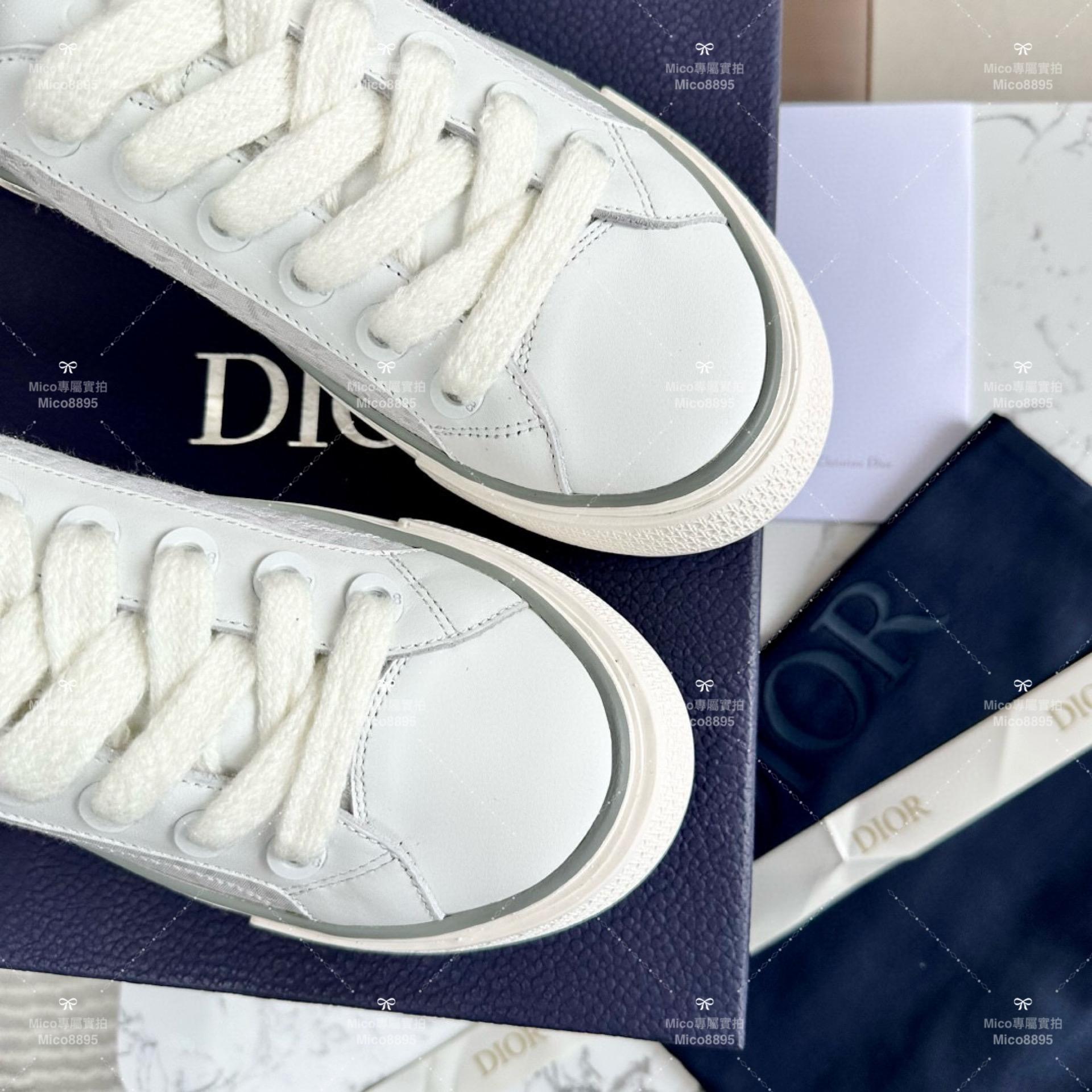 DIOR 白色絨面 Denim Tears聯名合作款 B33系列 情侶款/男鞋/女鞋/SIZE：女款35-40 男款39-45  