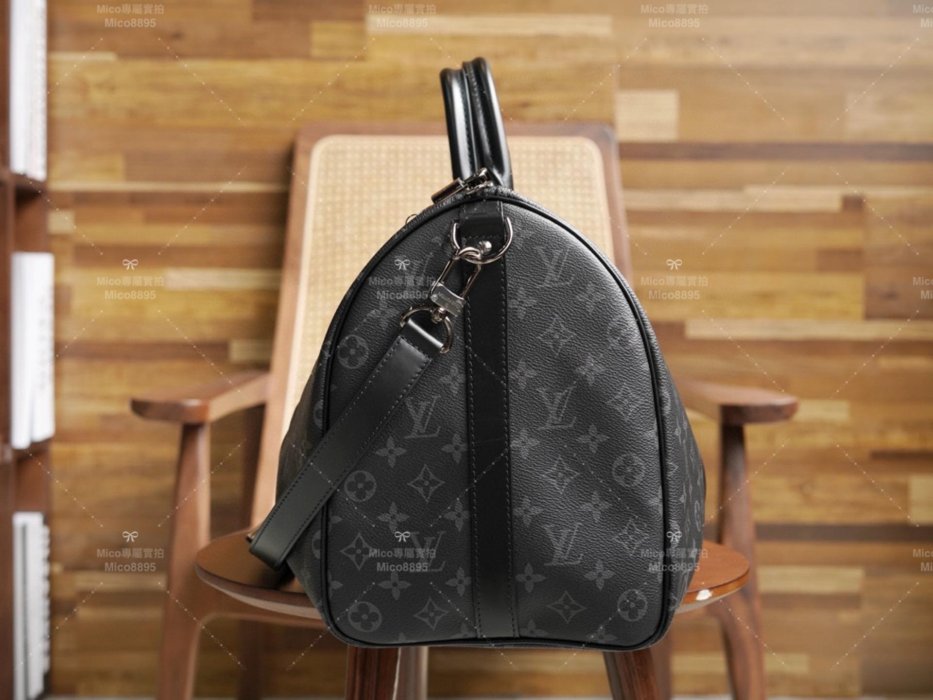 LV Keepall 系列包袋 黑色老花款 M40569 KEEPALL BANDOULIÈRE 45 旅行袋