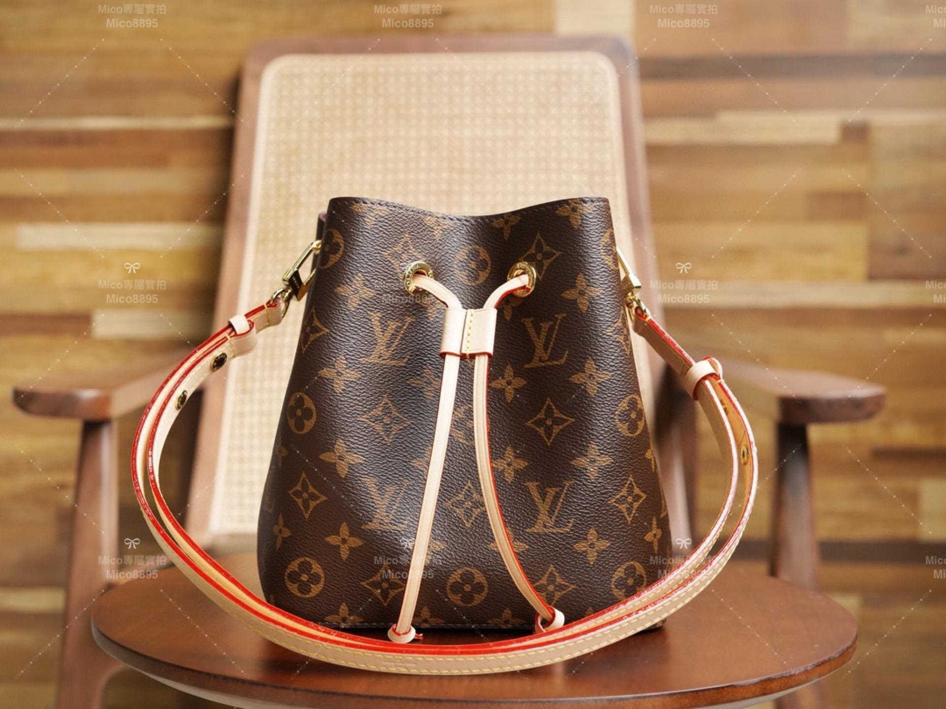 LV 老花帆布 NEONOE BB小水桶 M46581 可手提/肩背 20cm