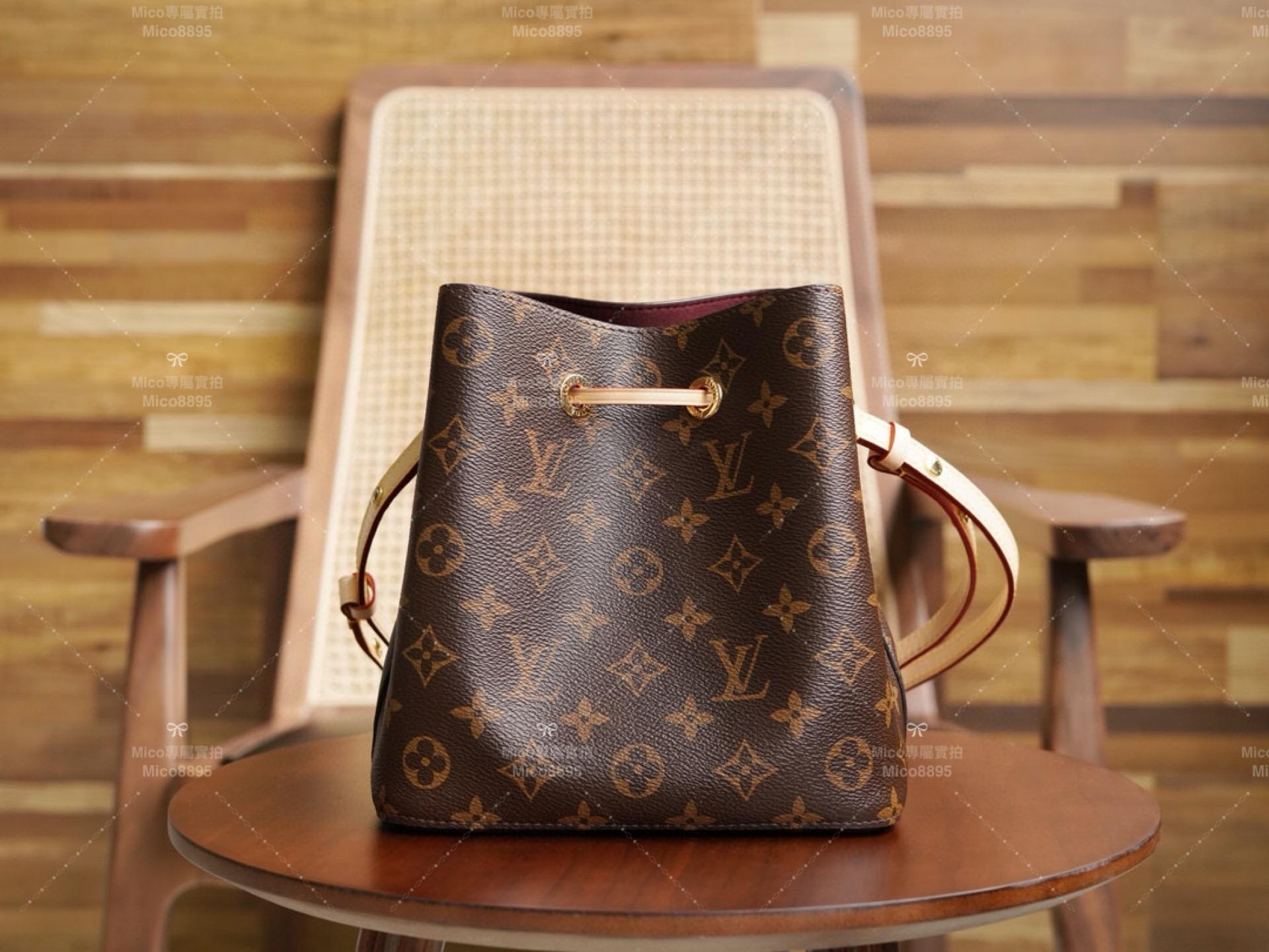 LV 老花帆布 NEONOE BB小水桶 M46581 可手提/肩背 20cm