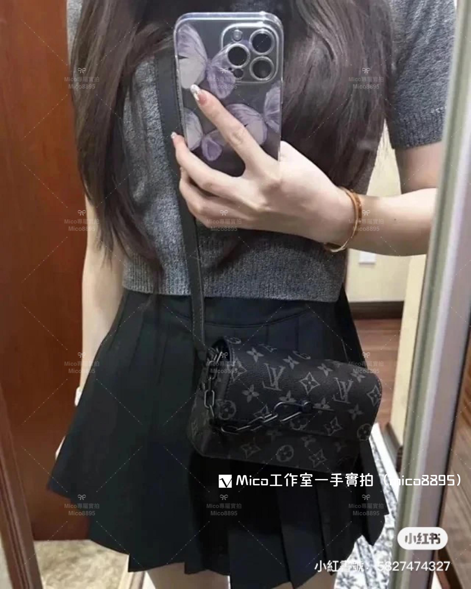 LV M81783 黑色老花 Steamer 迷你手袋/硬箱 18cm