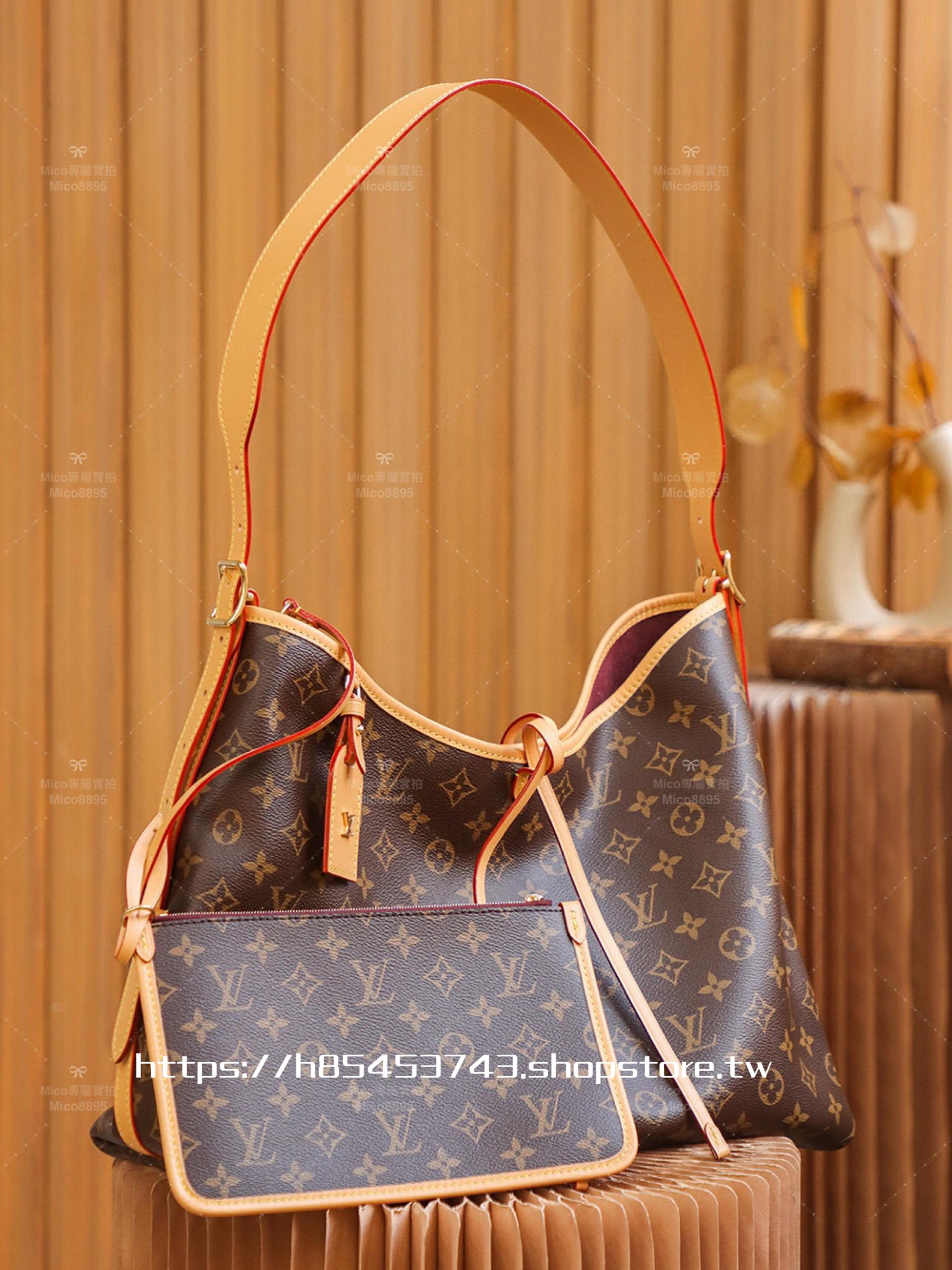 LV 老花帆布 Carryall 中號 購物袋/媽媽包/通勤包 #M46197 尺寸：39*30cm