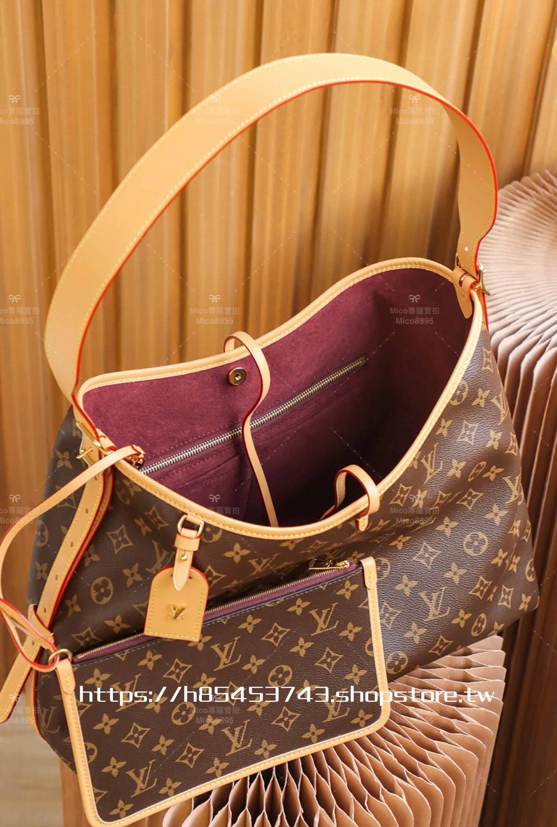 LV 老花帆布 Carryall 中號 購物袋/媽媽包/通勤包 #M46197 尺寸：39*30cm