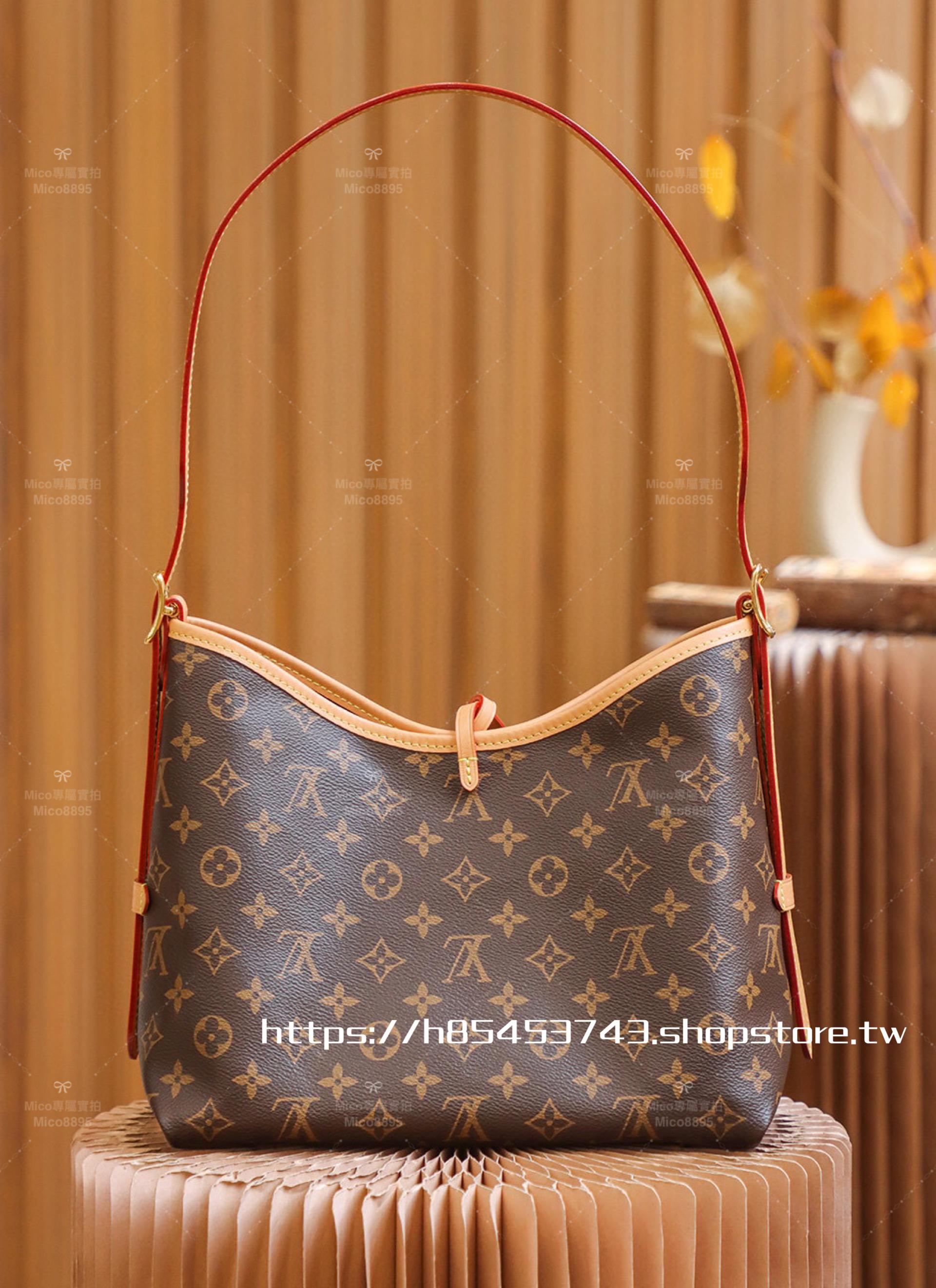 LV 老花帆布 Carryall 小號 購物袋/媽媽包/通勤包 #M46197 尺寸：39*30cm