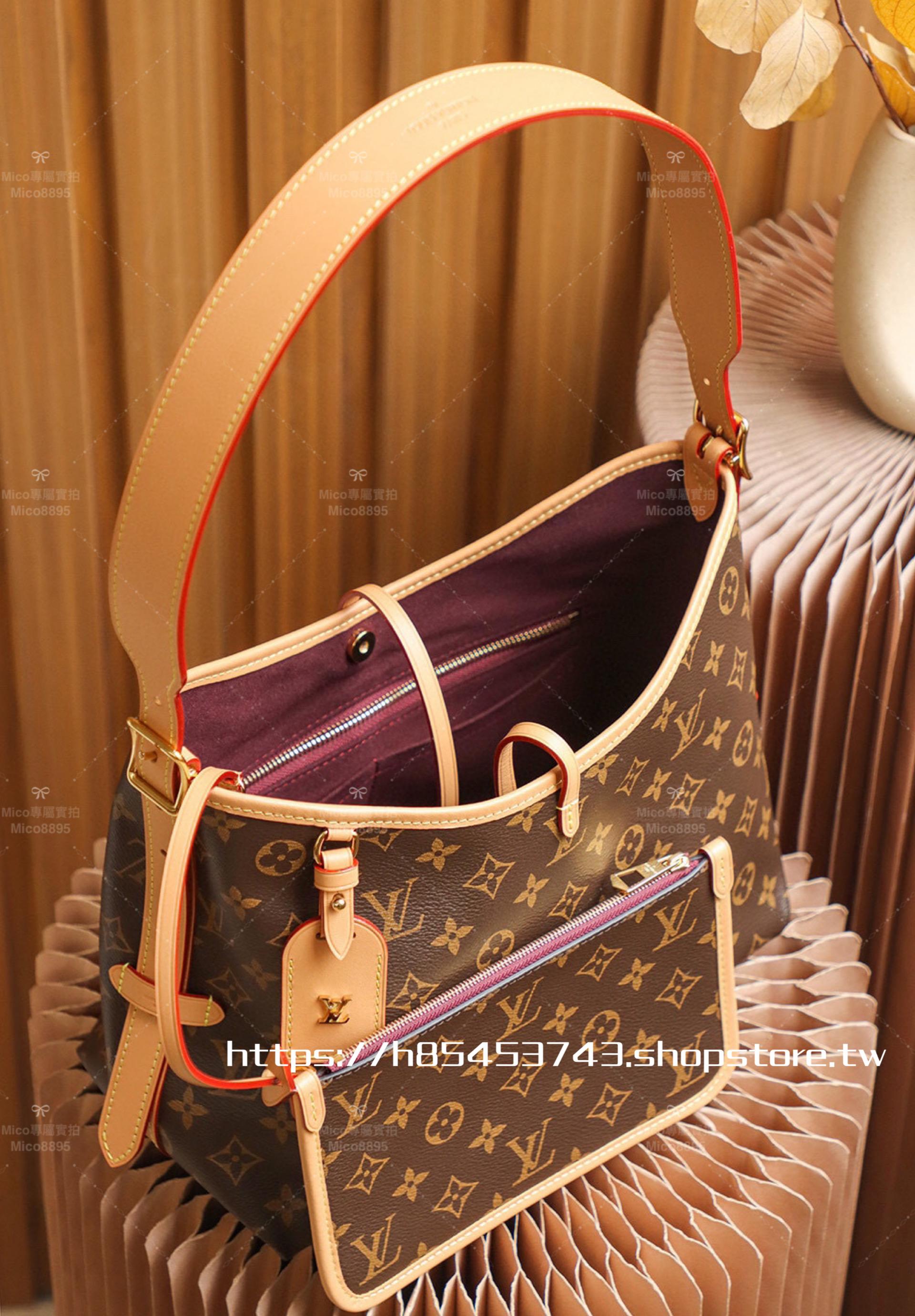 LV 老花帆布 Carryall 小號 購物袋/媽媽包/通勤包 #M46197 尺寸：39*30cm