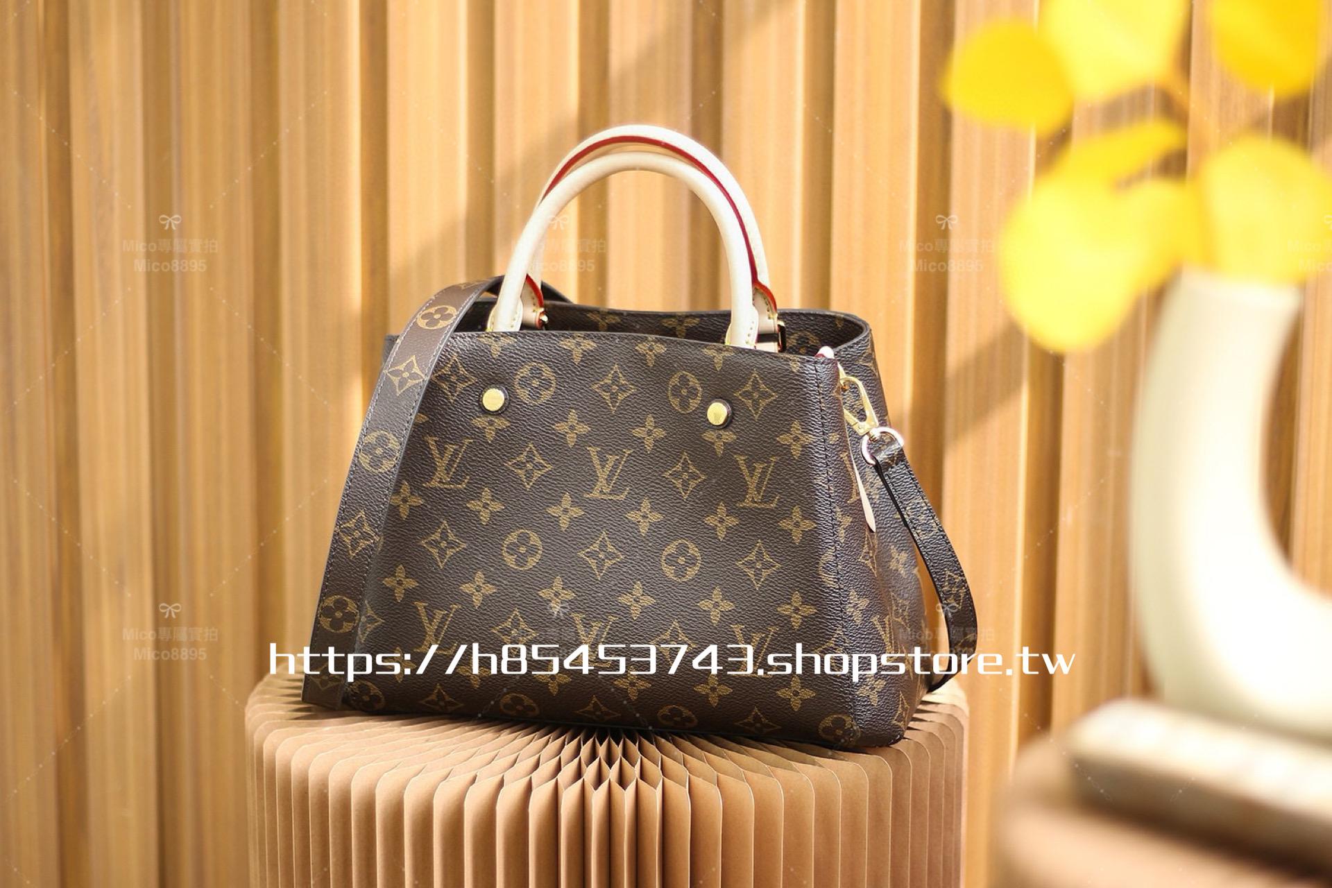 LV 經典款 老花 Montaigm BB 托特包 中號 33cm