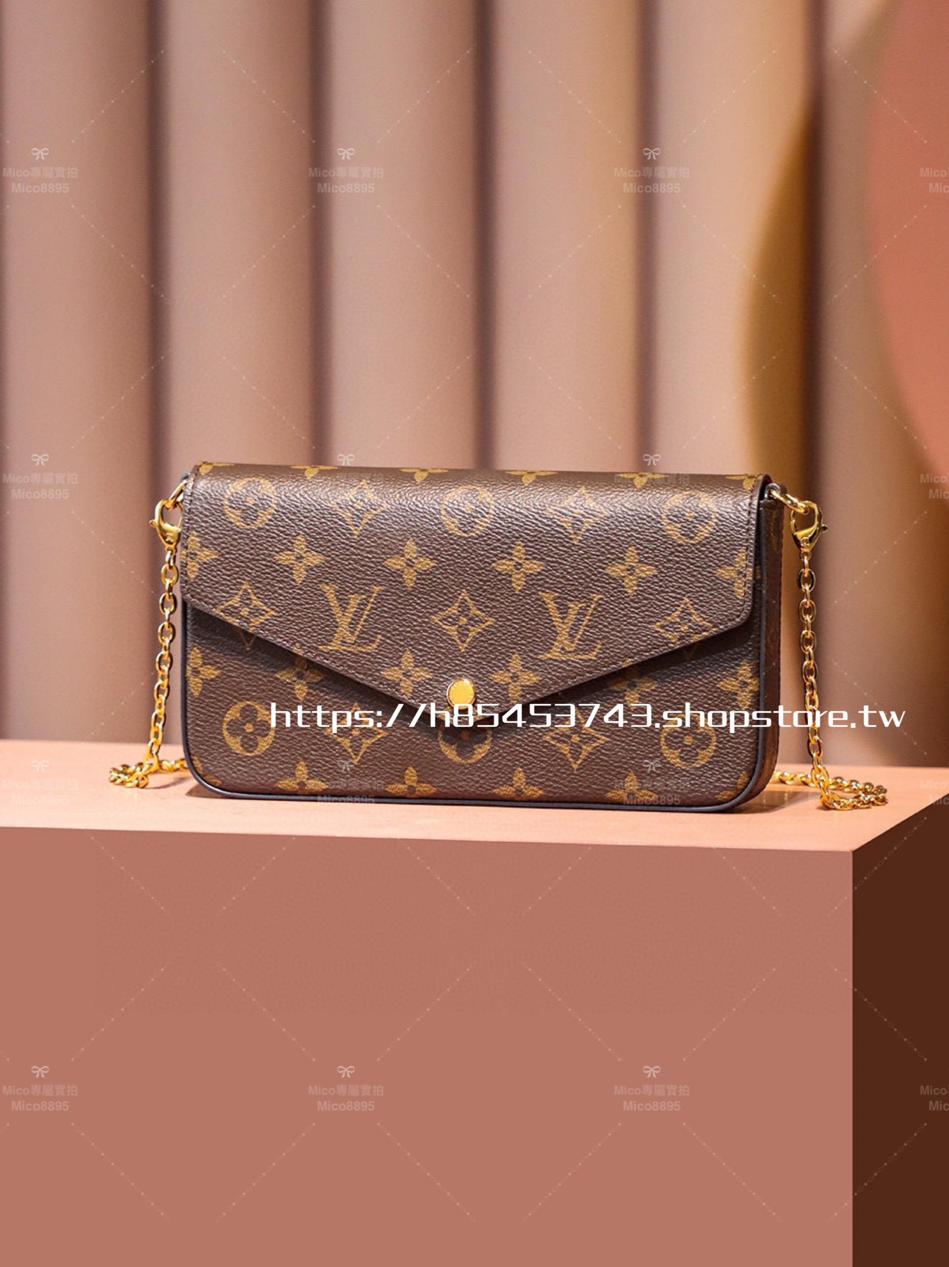 LV 經典款 三合一鏈條肩背包 Pochette Felicia M61276 21cm