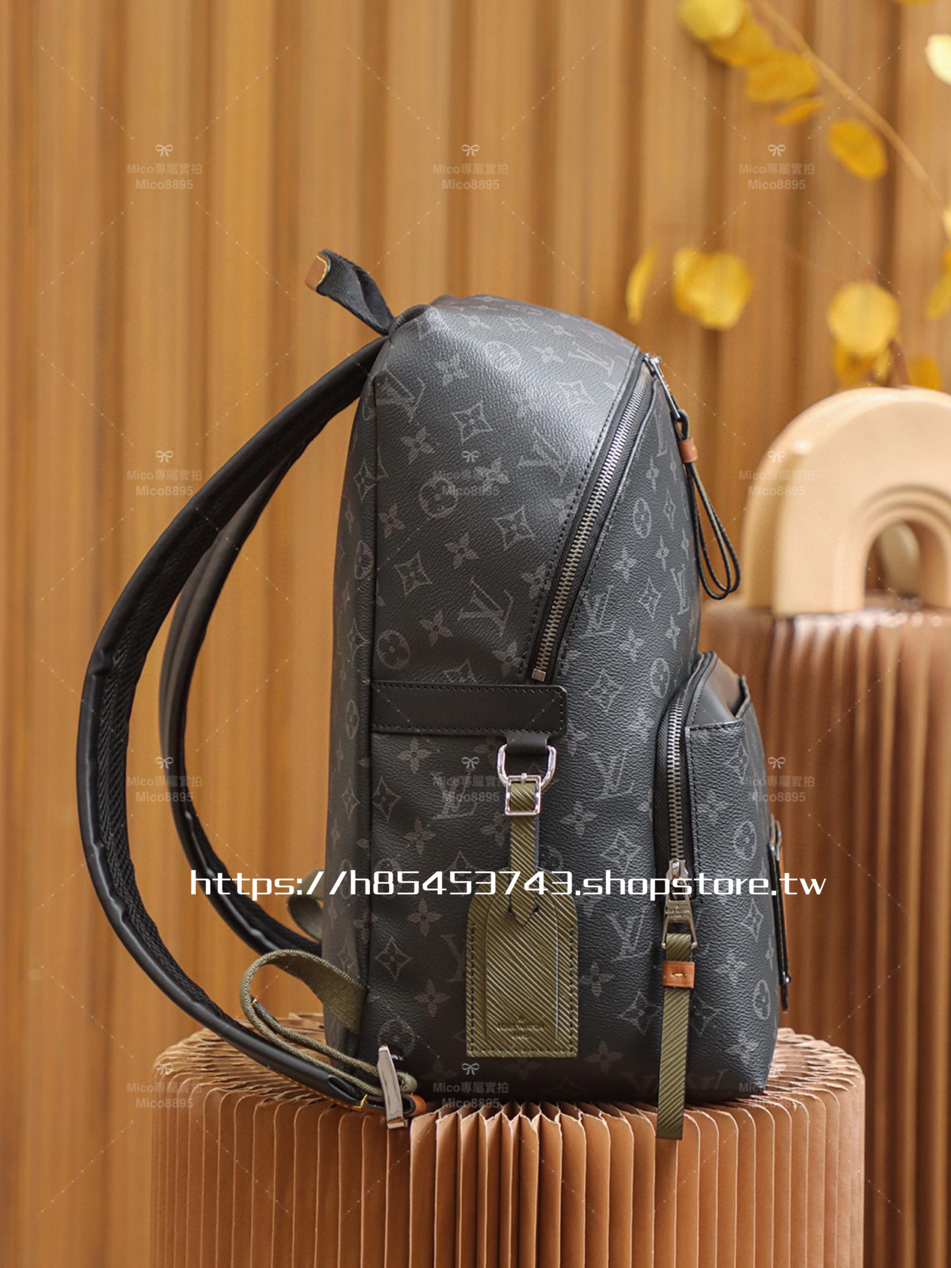 LV discovery 黑色老花銘牌系列 雙肩包/背包 M45218  尺寸:37*40*20cm