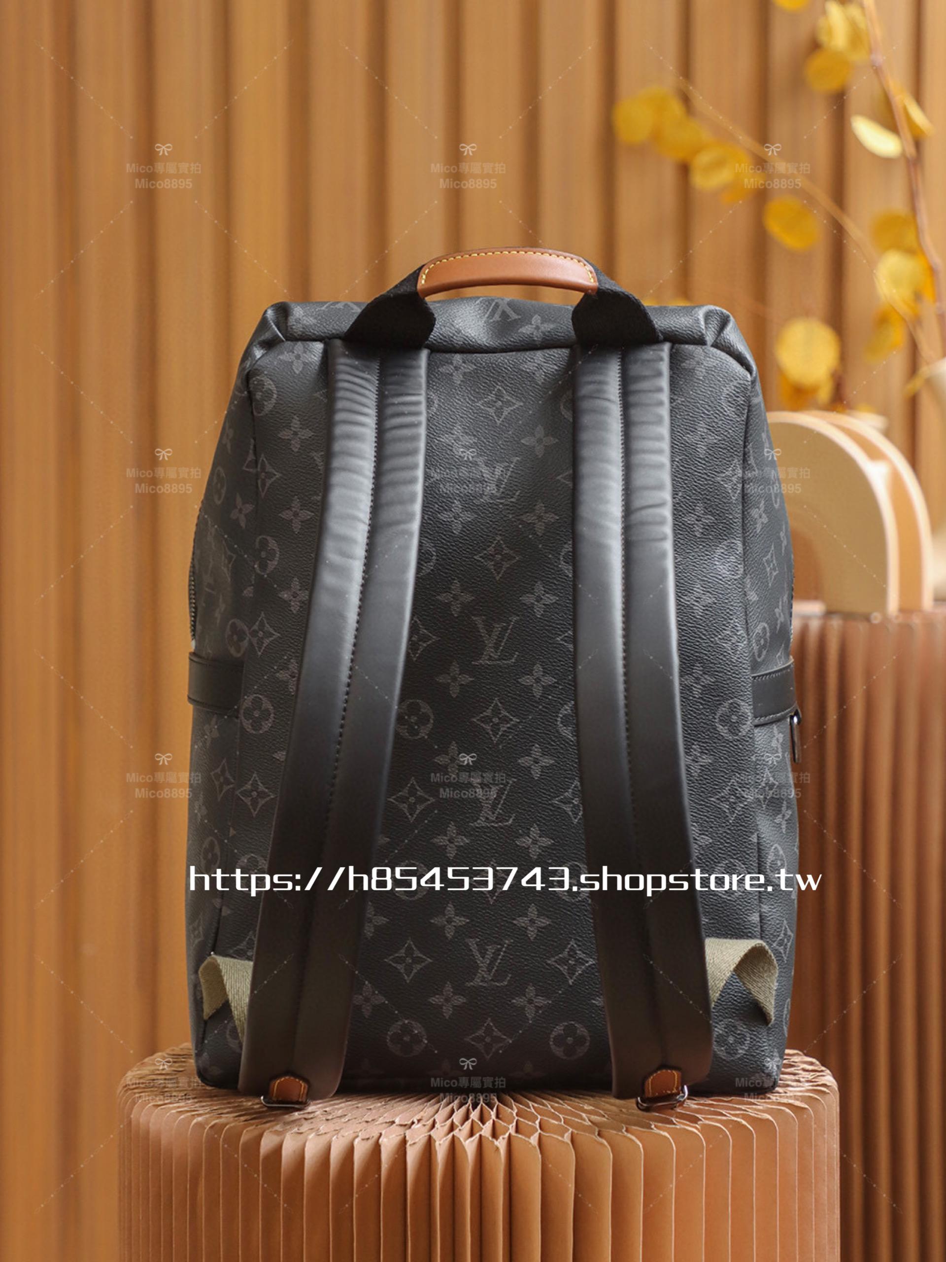 LV discovery 黑色老花銘牌系列 雙肩包/背包 M45218  尺寸:37*40*20cm