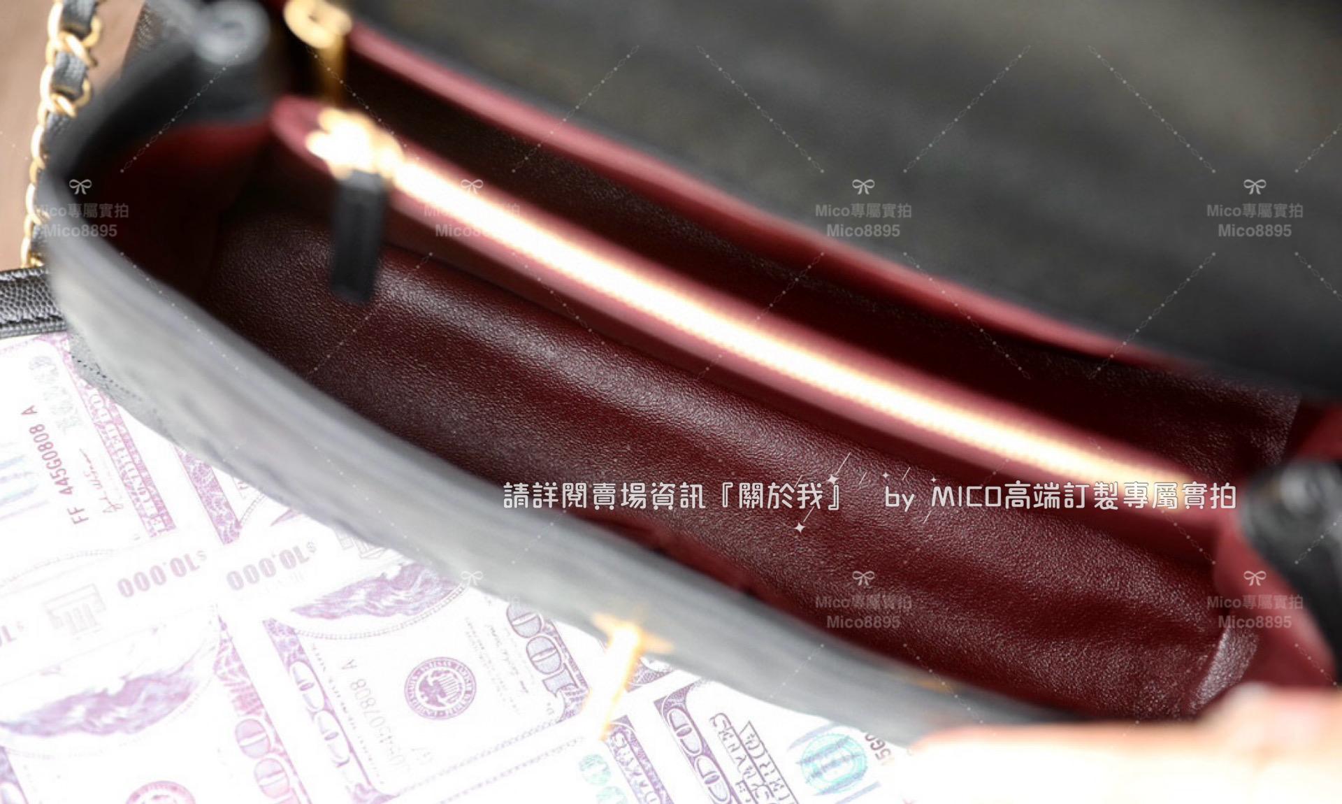 CHANEL 23p coco handle 鏈條手柄口蓋包 黑色 大號 29cm