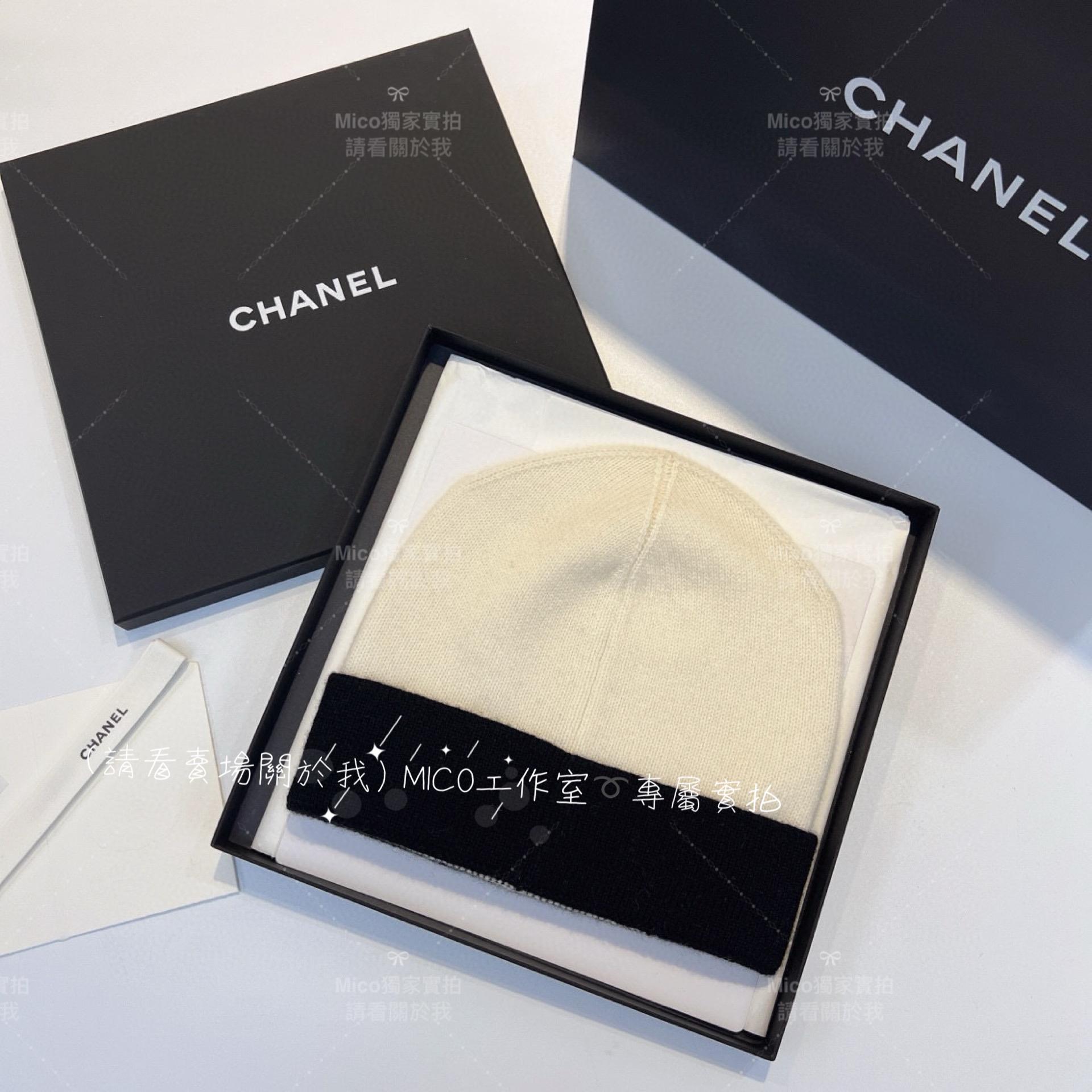 Chanel 22A季節款 白色山羊絨毛帽 均碼