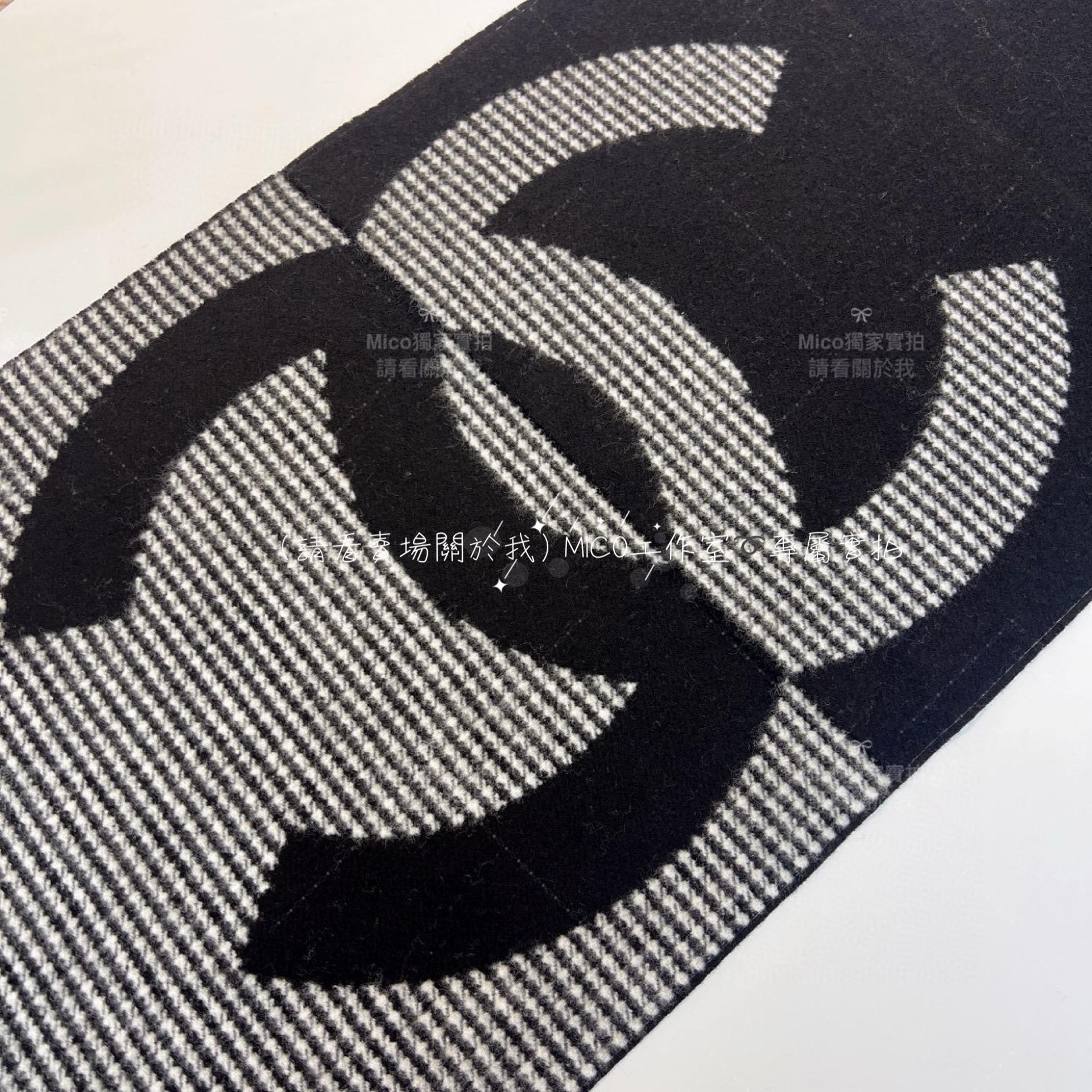 Chanel 高訂版 《 23B 千鳥格圍巾》 Size：185×42cm