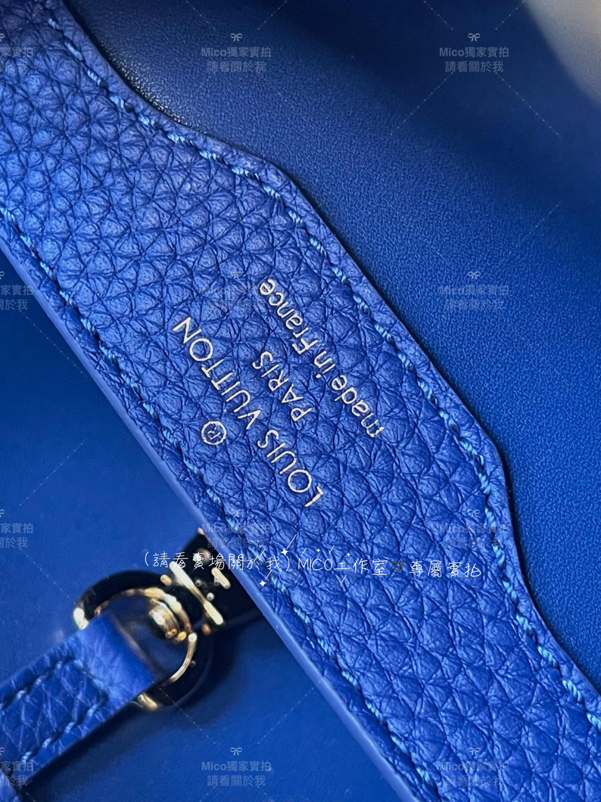 LV Capucines BB手袋 M59466 電光藍配淺粉藍金扣 31cm