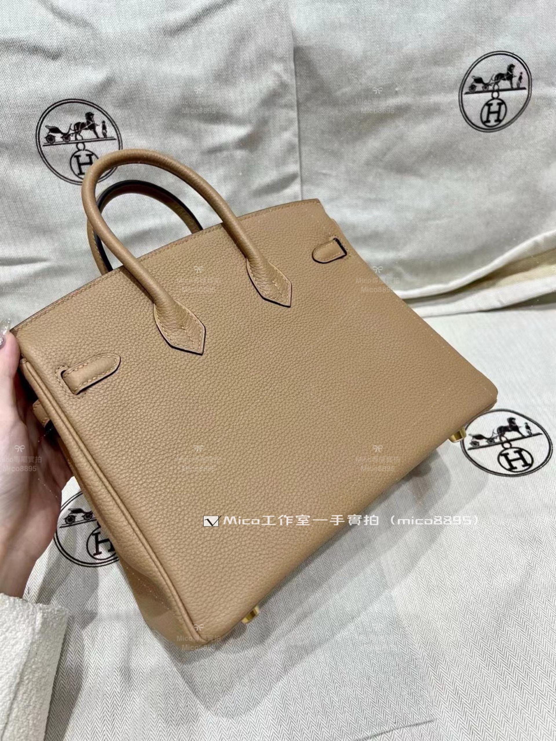 MICO｜HERMES Bk25，0M奶茶色/金扣，原廠Togo皮，全手工