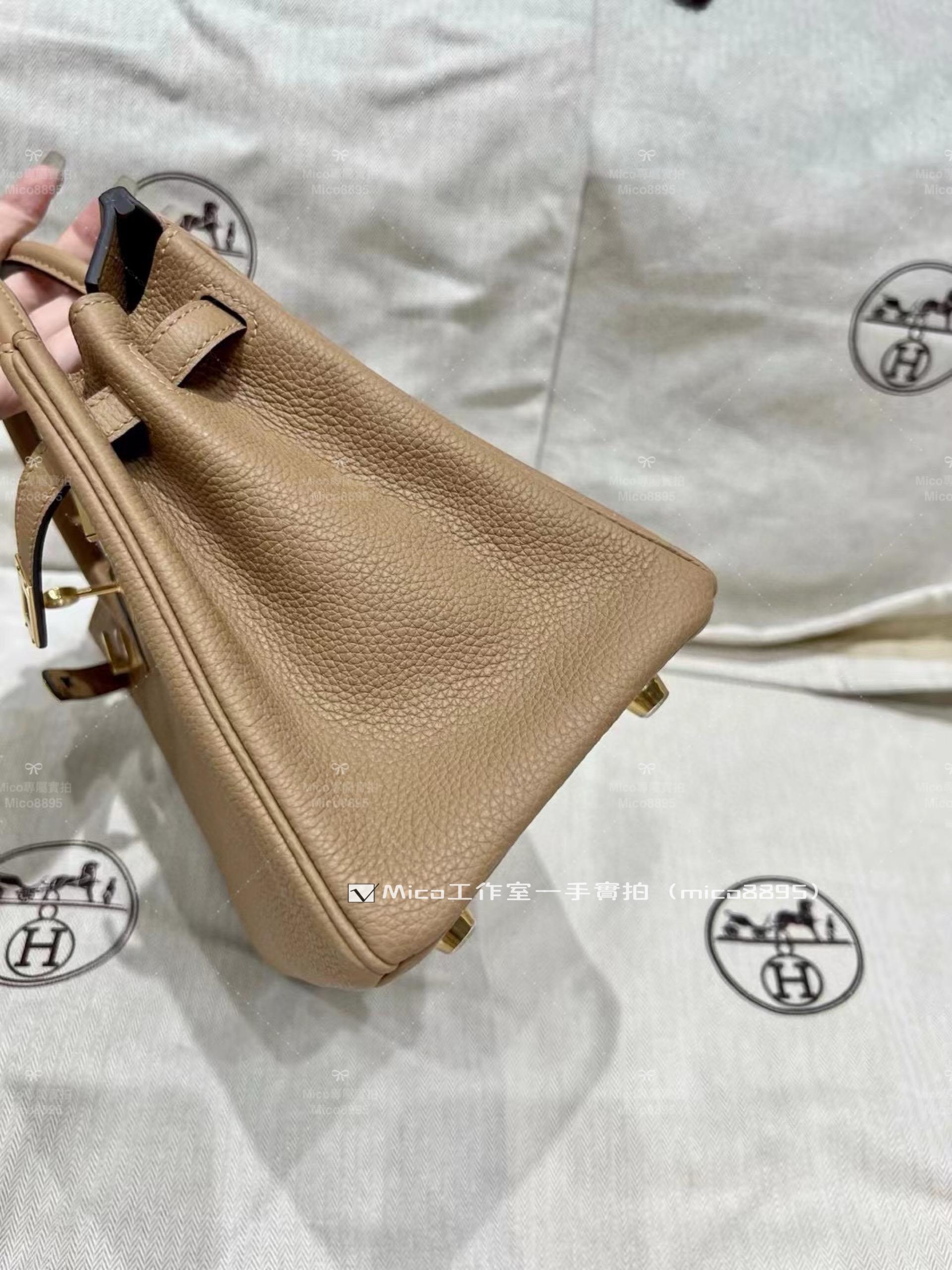 MICO｜HERMES Bk25，0M奶茶色/金扣，原廠Togo皮，全手工