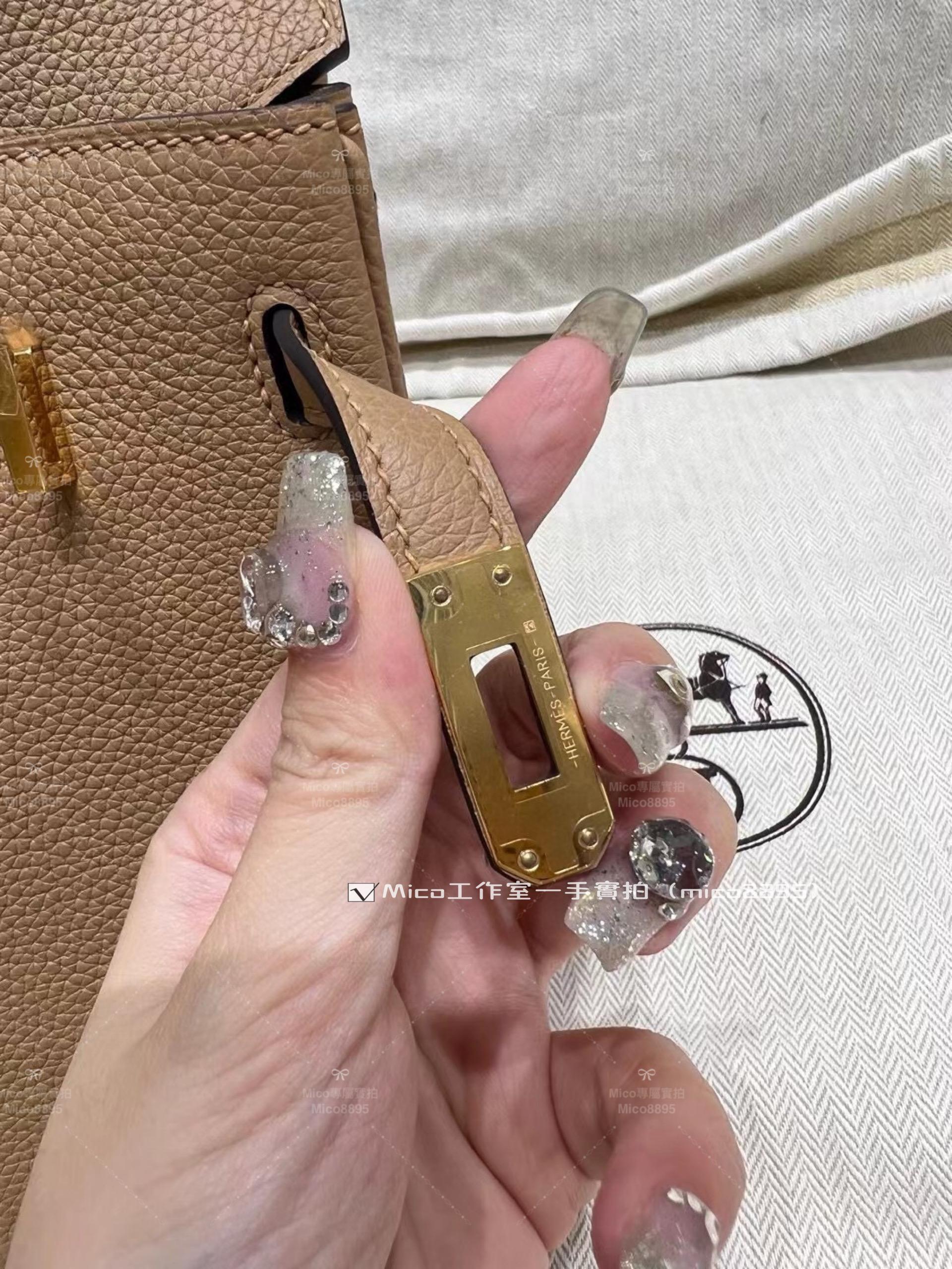 MICO｜HERMES Bk25，0M奶茶色/金扣，原廠Togo皮，全手工