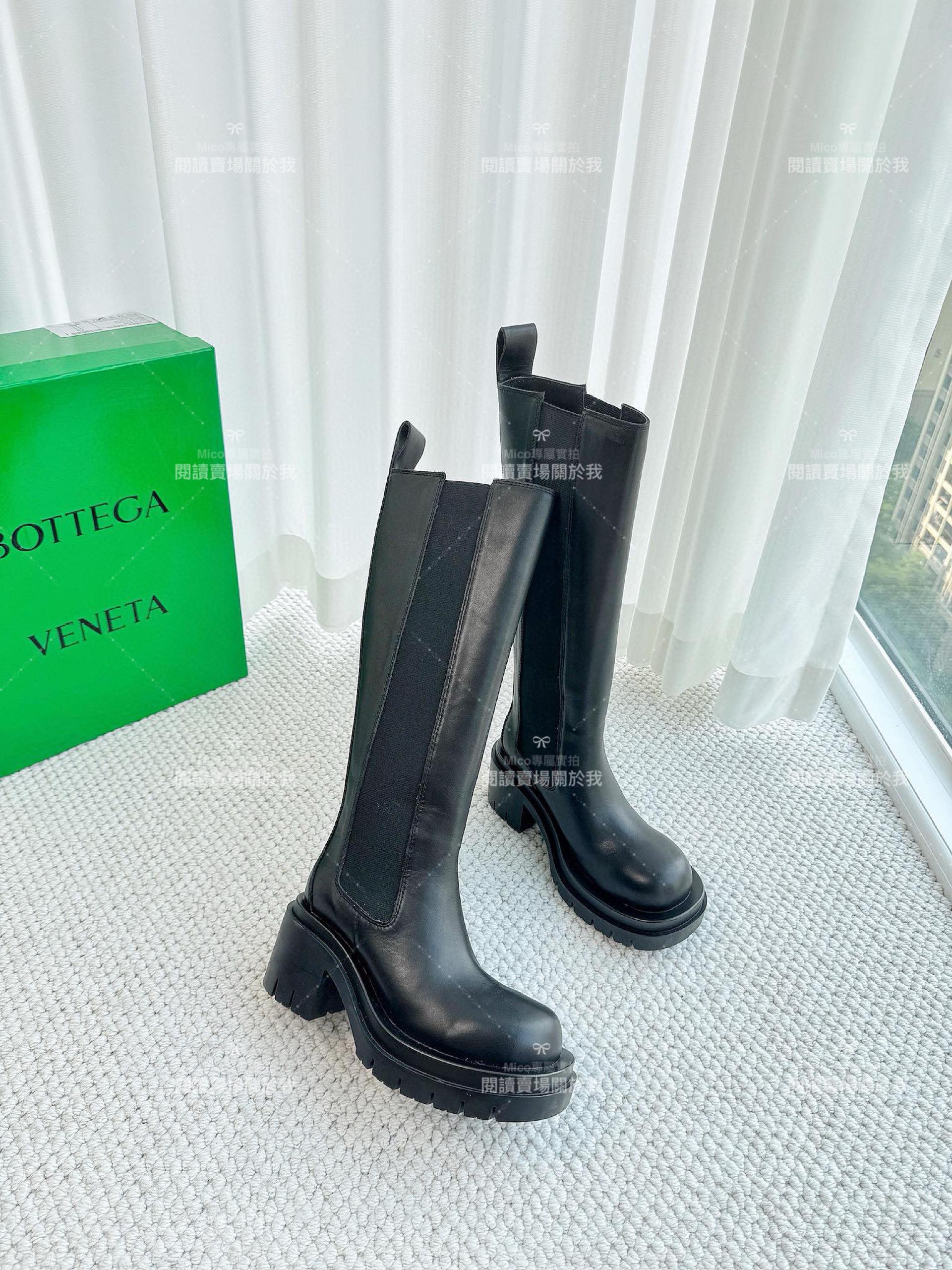 Bottega Venetian 經典系列 圓頭粗跟長靴 跟高7.5cm 35-40