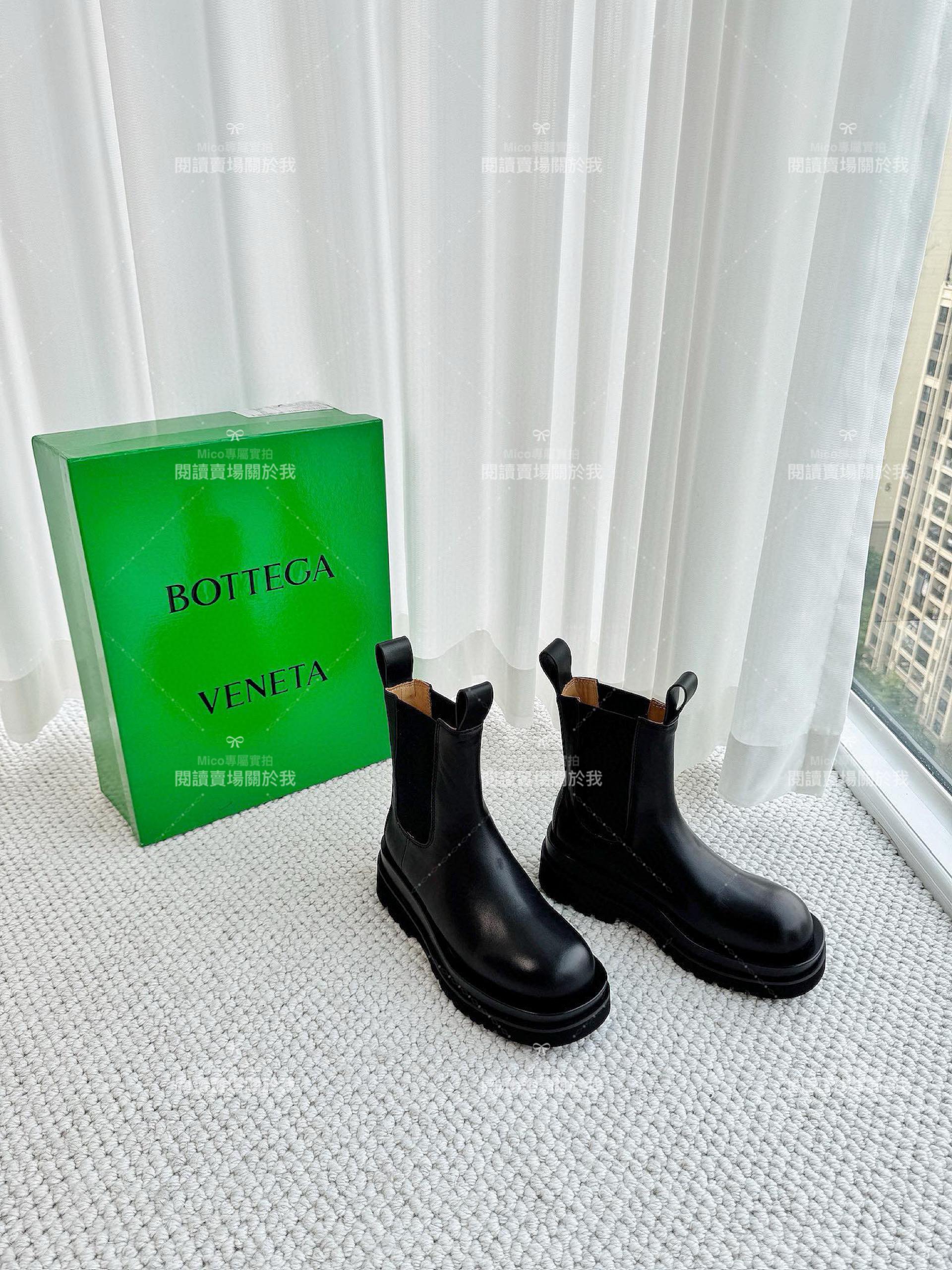 Bottega Venetian 經典系列 圓頭粗跟短靴  35-40