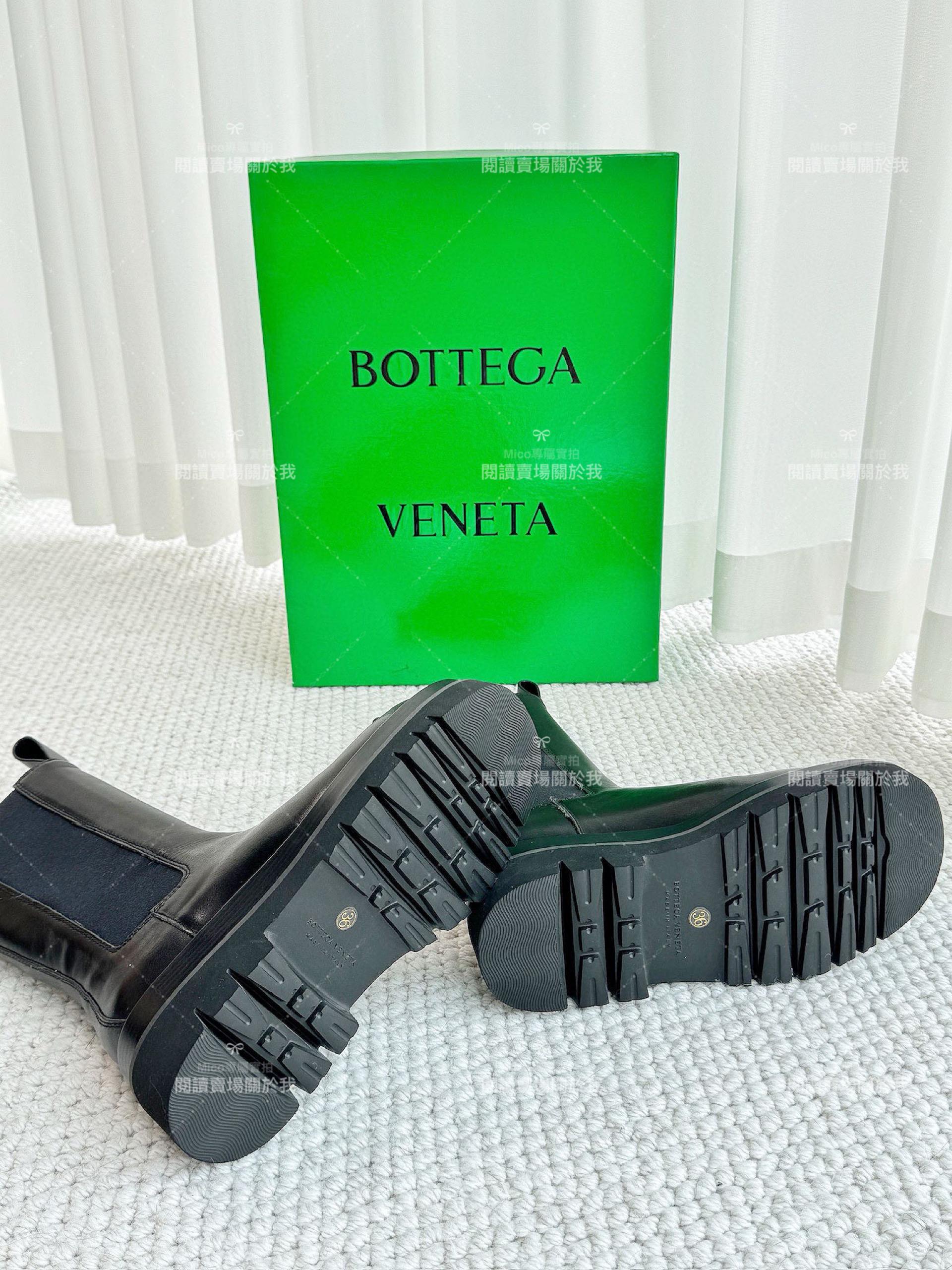 Bottega Venetian 經典系列 圓頭粗跟短靴  35-40