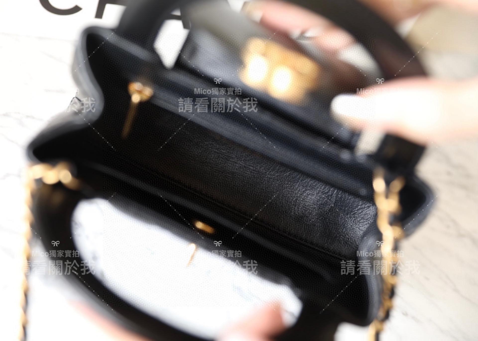 Mico高訂｜Chanel 23k系列💗 Kelly 手提鏈條包大號 黑色/小牛皮/19cm