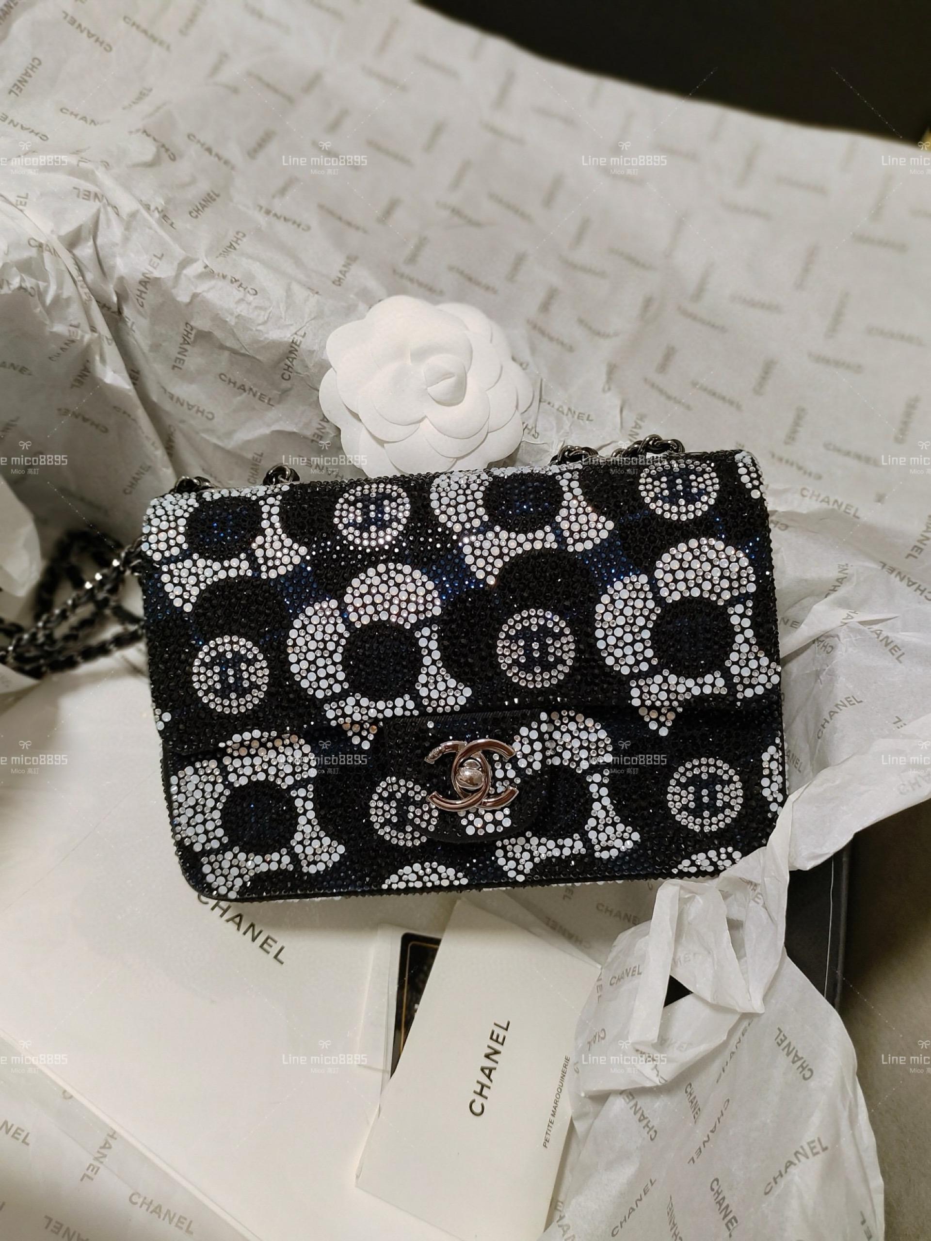 Mico高訂｜CHANEL 23K CF高級手工坊 晚宴包💎 鑽石藍💙 小號20cm