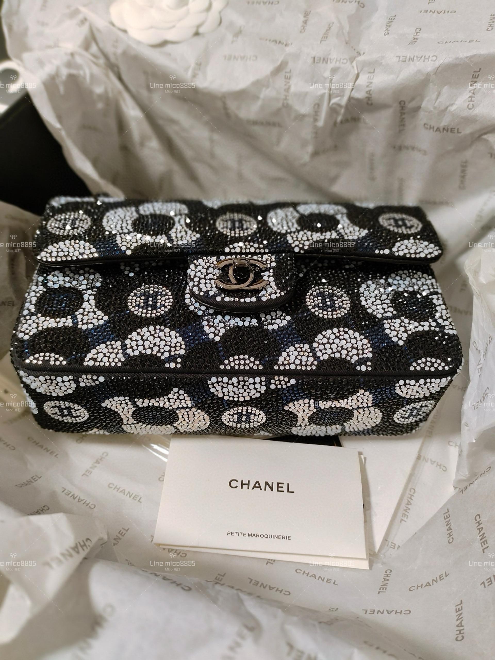 Mico高訂｜CHANEL 23K CF高級手工坊 晚宴包💎 鑽石藍💙 大號23cm