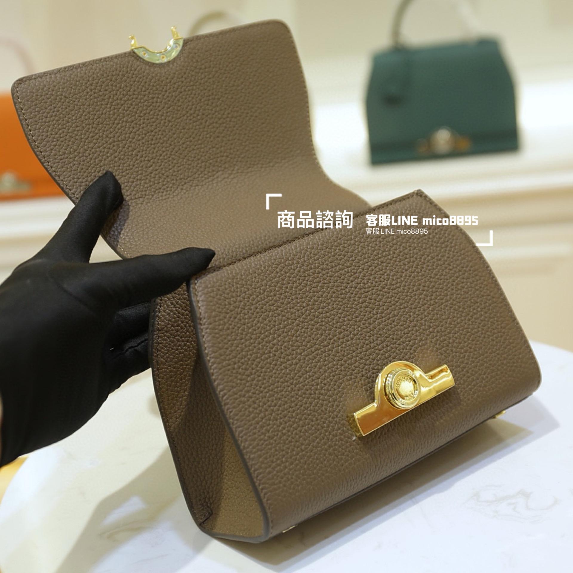 Moynat 法國摩納 經典 Rejane手袋 大象灰/金釦 20cm 可自行搭配寬肩帶別有一番風格