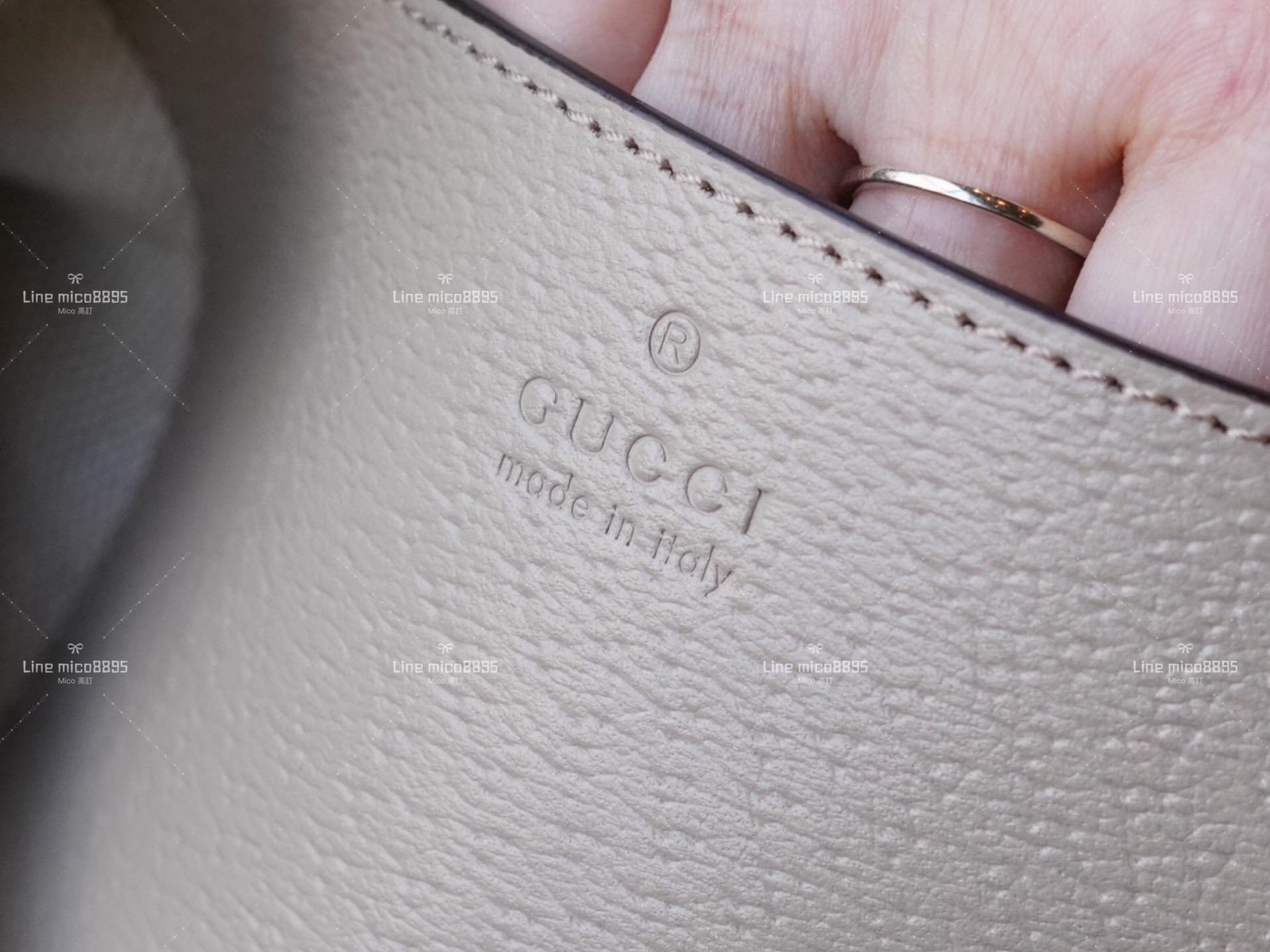 Gucci Ophidia系列 小號手袋 燕麥色GG 25cm