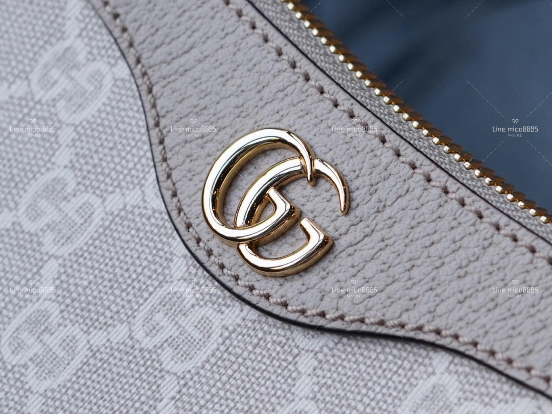 Gucci Ophidia系列 小號手袋 燕麥色GG 25cm