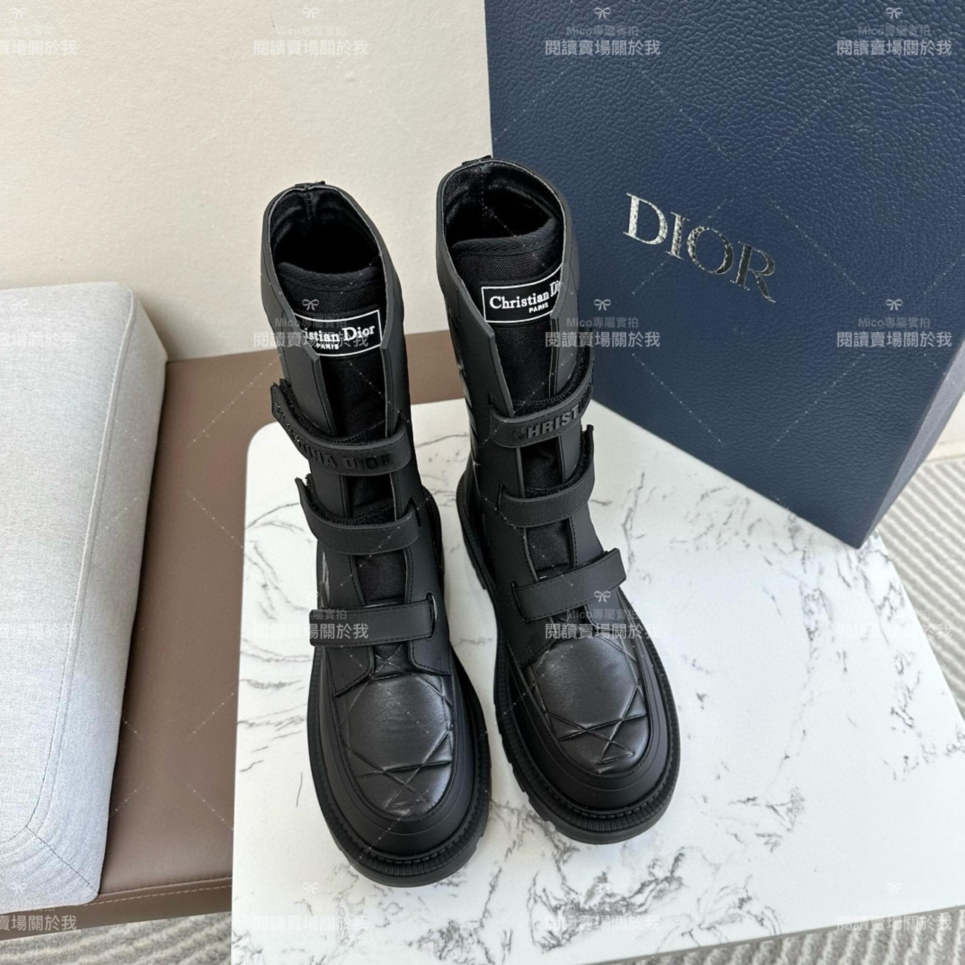 Dior Garden系列 厚底魔術貼短靴/馬丁靴 4.5cm 35-39