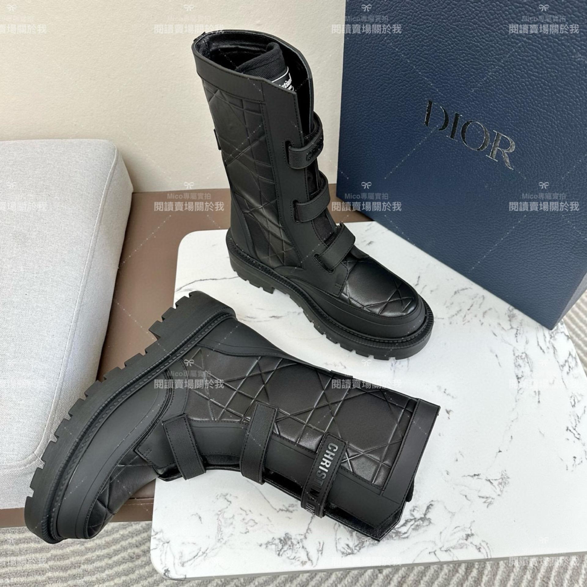 Dior Garden系列 厚底魔術貼短靴/馬丁靴 4.5cm 35-39