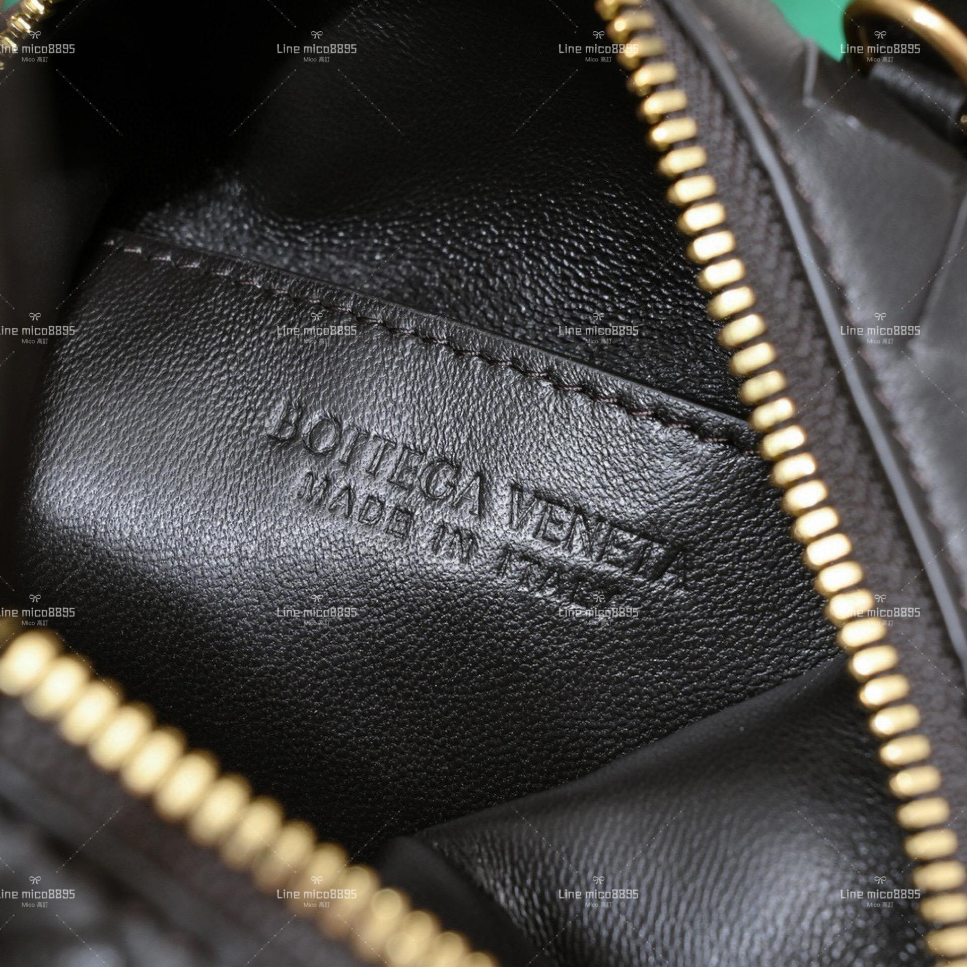 Bottega Veneta 小號 巧克力色 Intrecciato bauletto 保齡球編織包/保齡球包 20cm