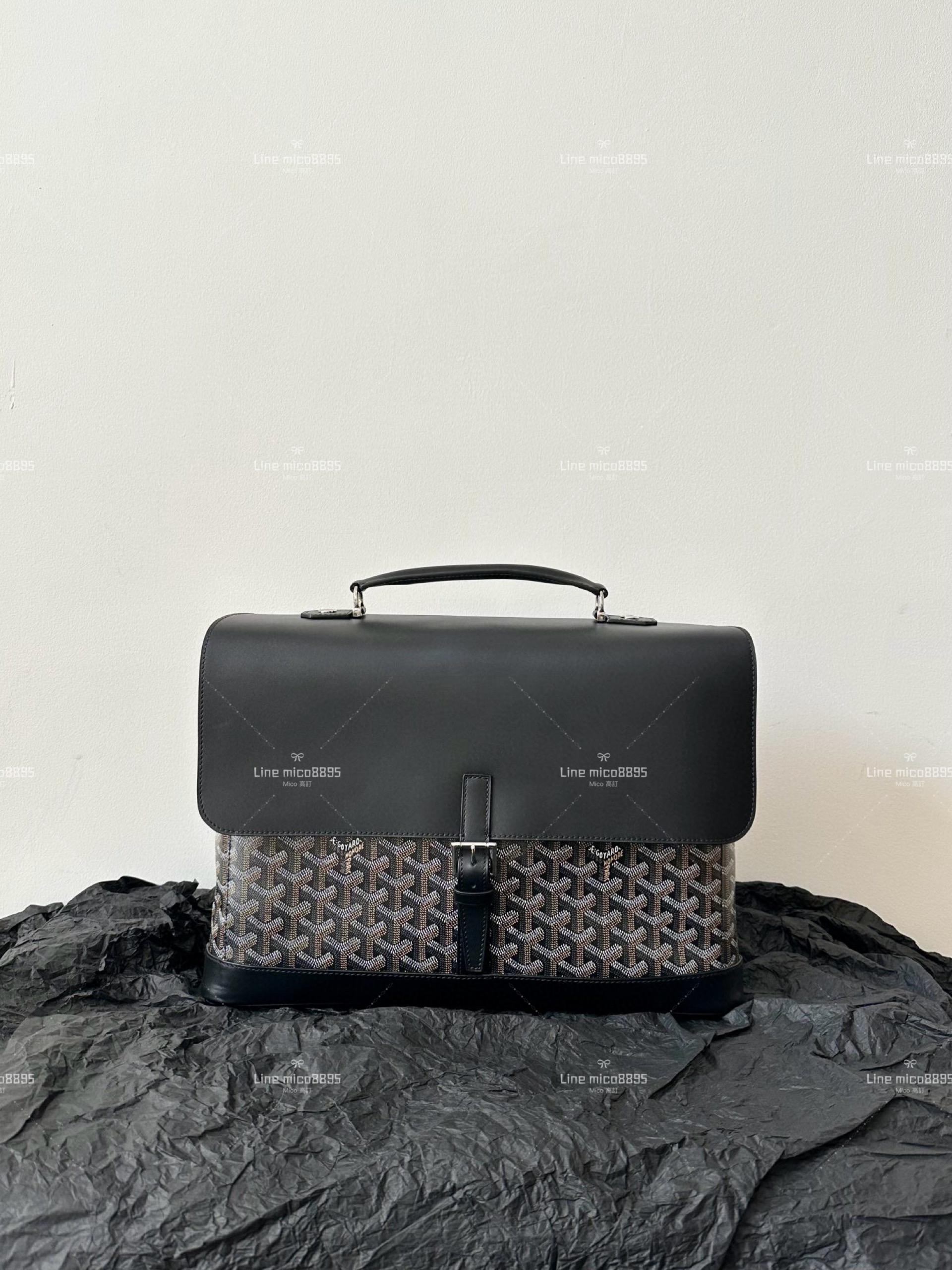 Goyard citadin 黑色 公文包/郵差包 可以肩背，休閒商務兩不誤 38cm