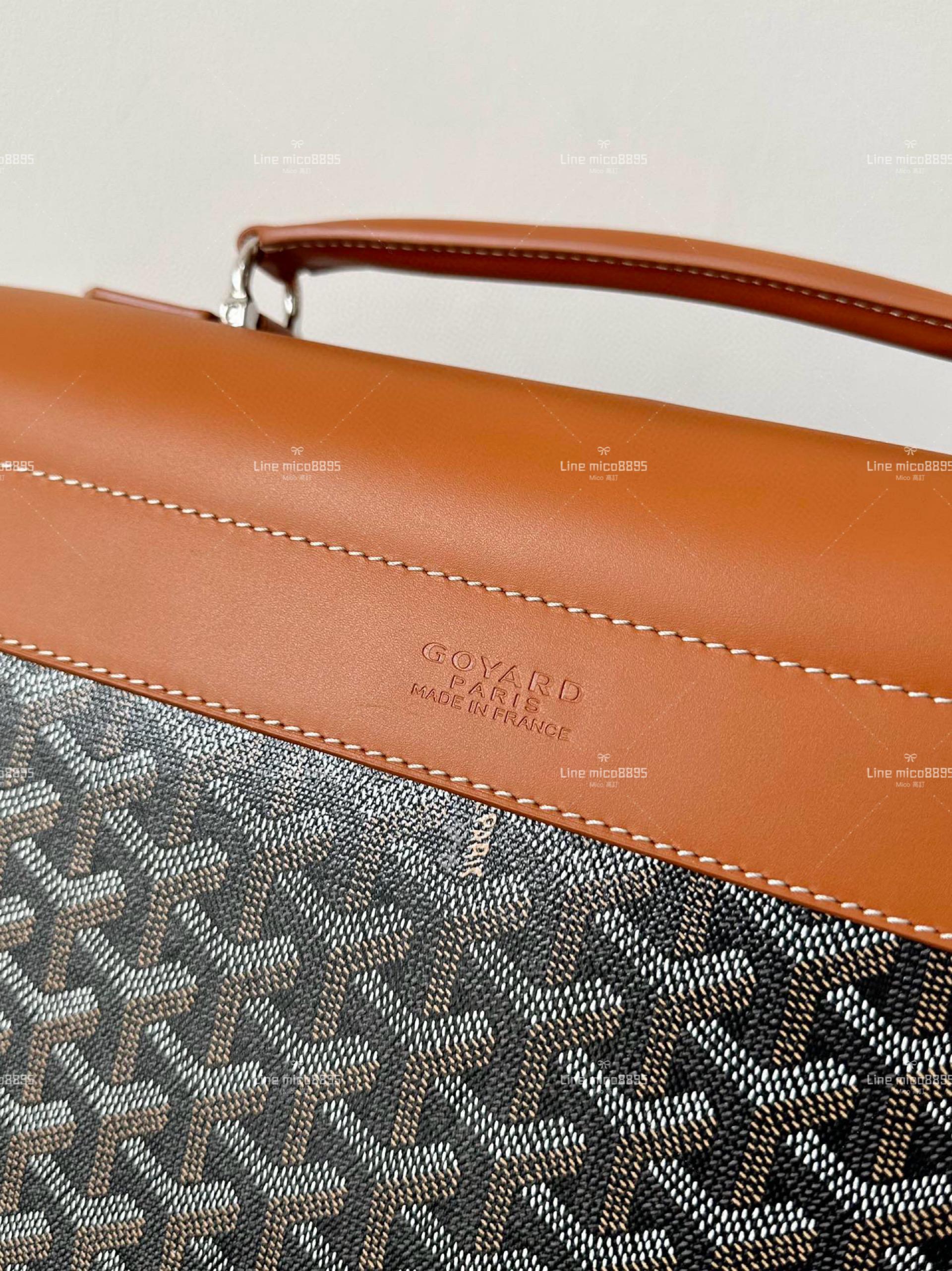 Goyard citadin 黑棕色 公文包/郵差包 可以肩背，休閒商務兩不誤 38cm