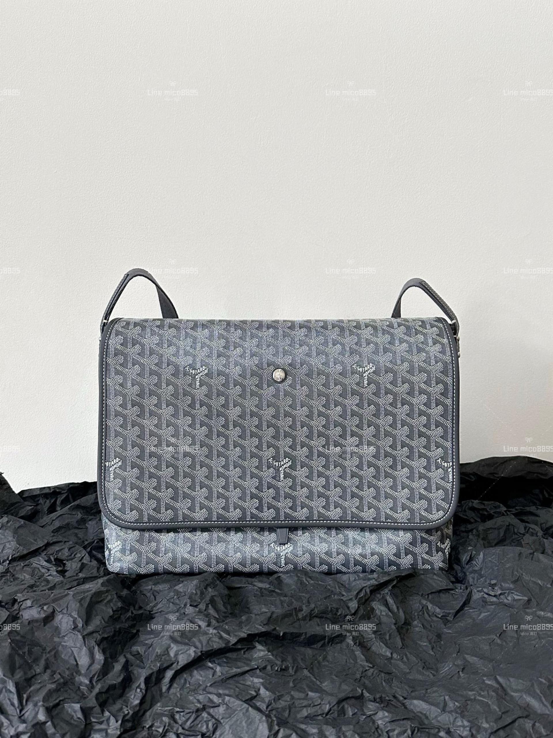 Goyard 灰色 男士大郵差包/斜跨包 高個女孩也可 肩帶可調 39cm