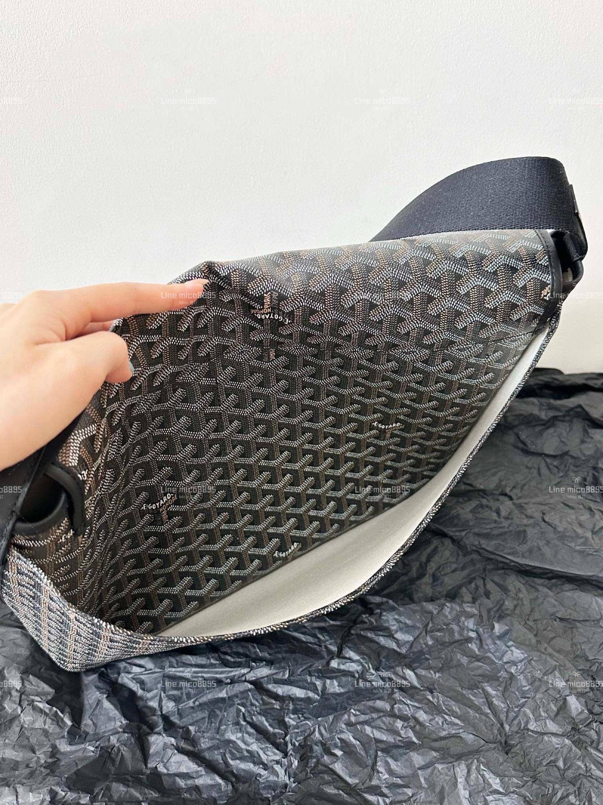 Goyard 黑色 男士大郵差包/斜跨包 高個女孩也可 肩帶可調 39cm